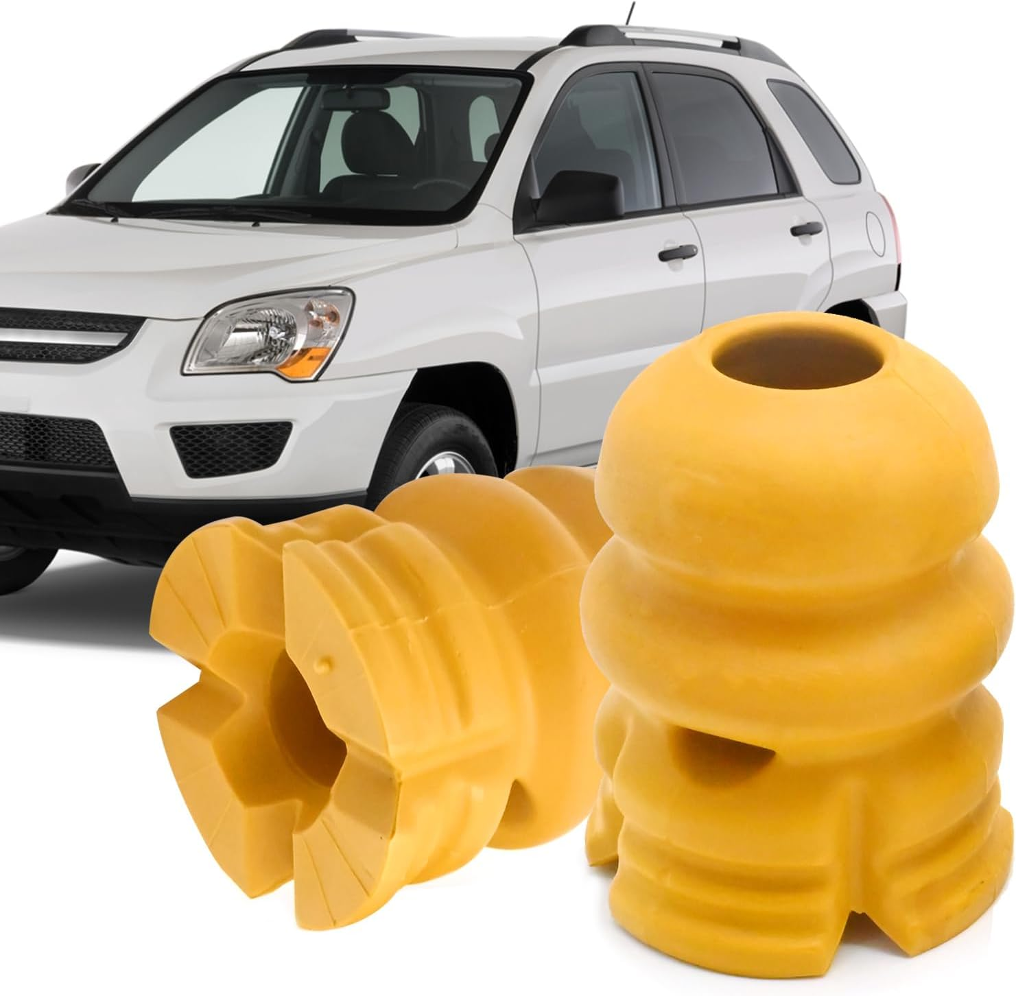 Saihisday 2Pcs 55151-3E001 Rear Suspension Bump Stop Strut Bumper Bump Stop Replacement for Kia Sorento 2002 2003 2004 2005 2006 2007 2008 2009 image number 4