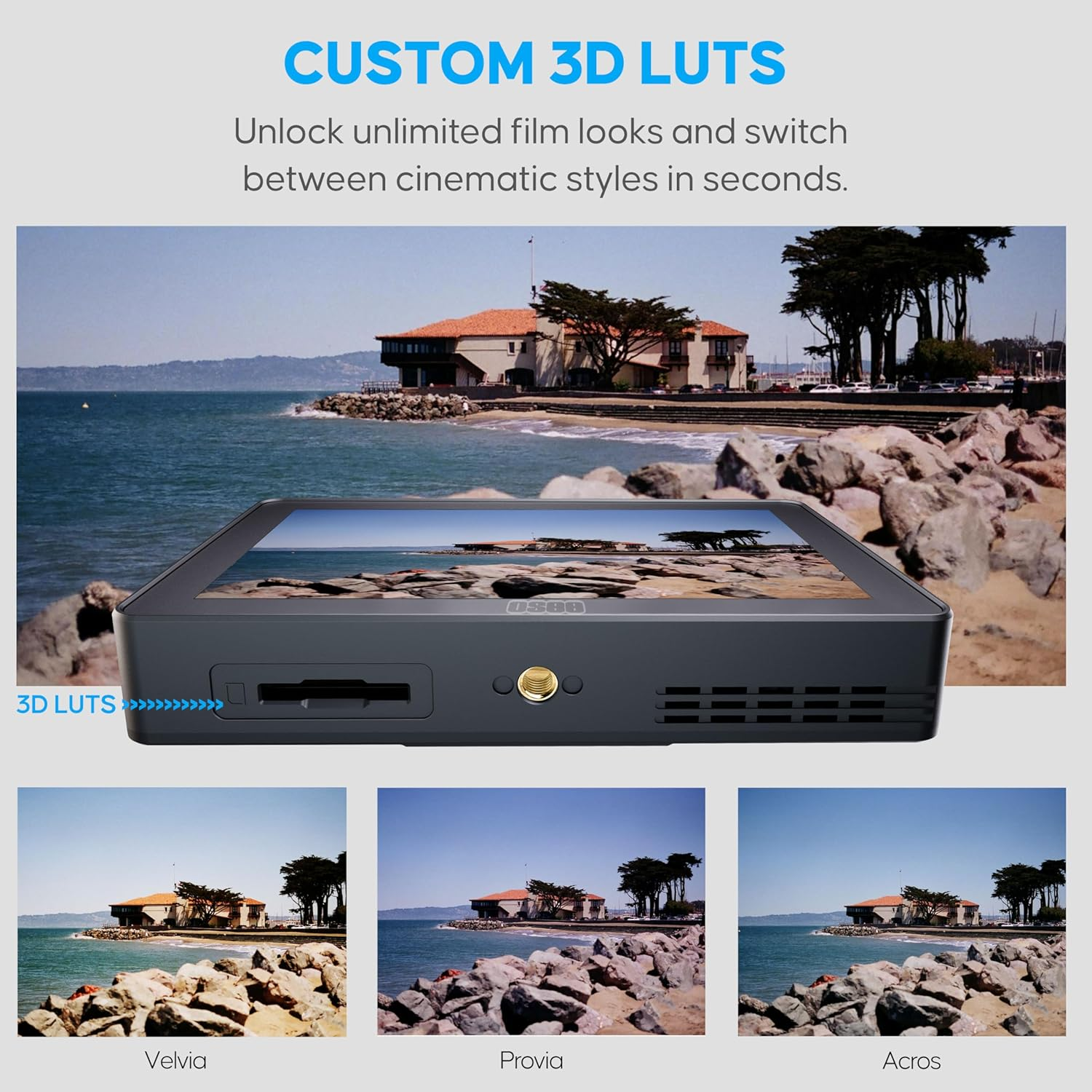 Osee Lilmon 5 Camera Monitor 5.5 Inch 1000Nits High-Bright Touch Screen Camera Field Monitor with 3D LUT HDR 4K HDMI in and Out Exposure Focus Assist Waveform for DSLR image number 3