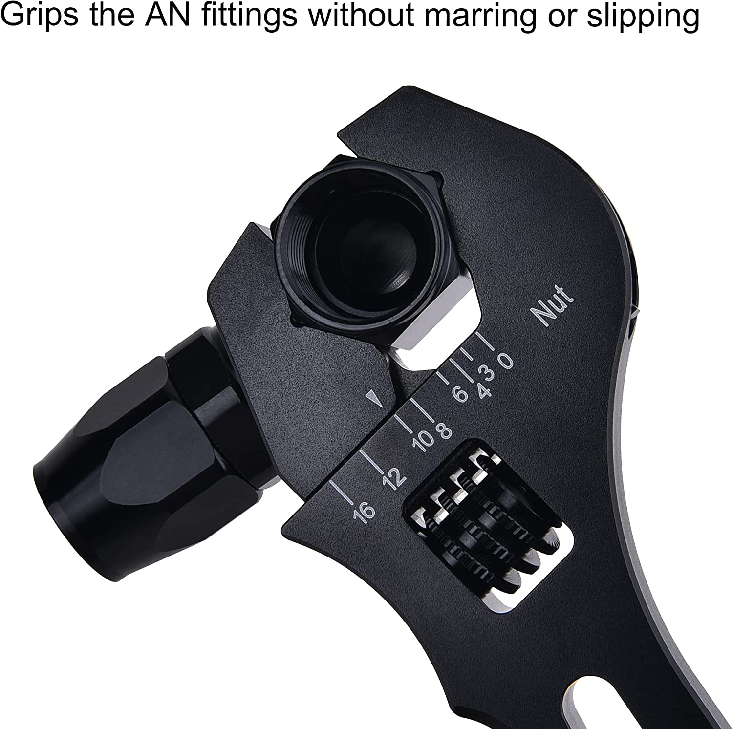 EVIL ENERGY an Hose Fitting Adjustable Wrench Spanner Lightweight Aluminum 3AN-16AN Black image number 6