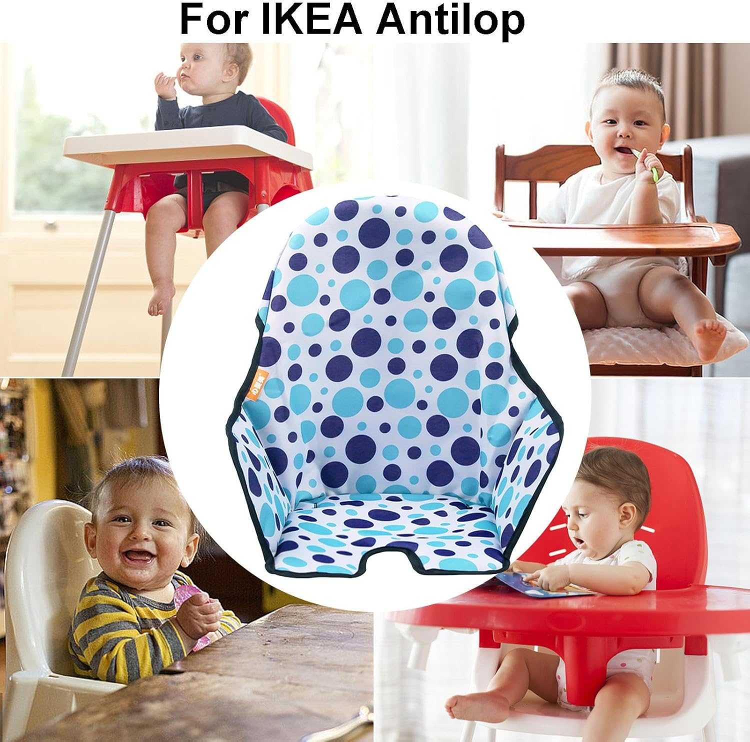 High Chair Cushion - High Chair Pads, Highchair Cushion Insert | Oxford Cloth High Chair Seat Pad, Baby High Chair Pad, High Chair Replacement Pad, Soft High Chair Accessories for Baby Sitting - Yellow Soft Cloth Pad image number 4