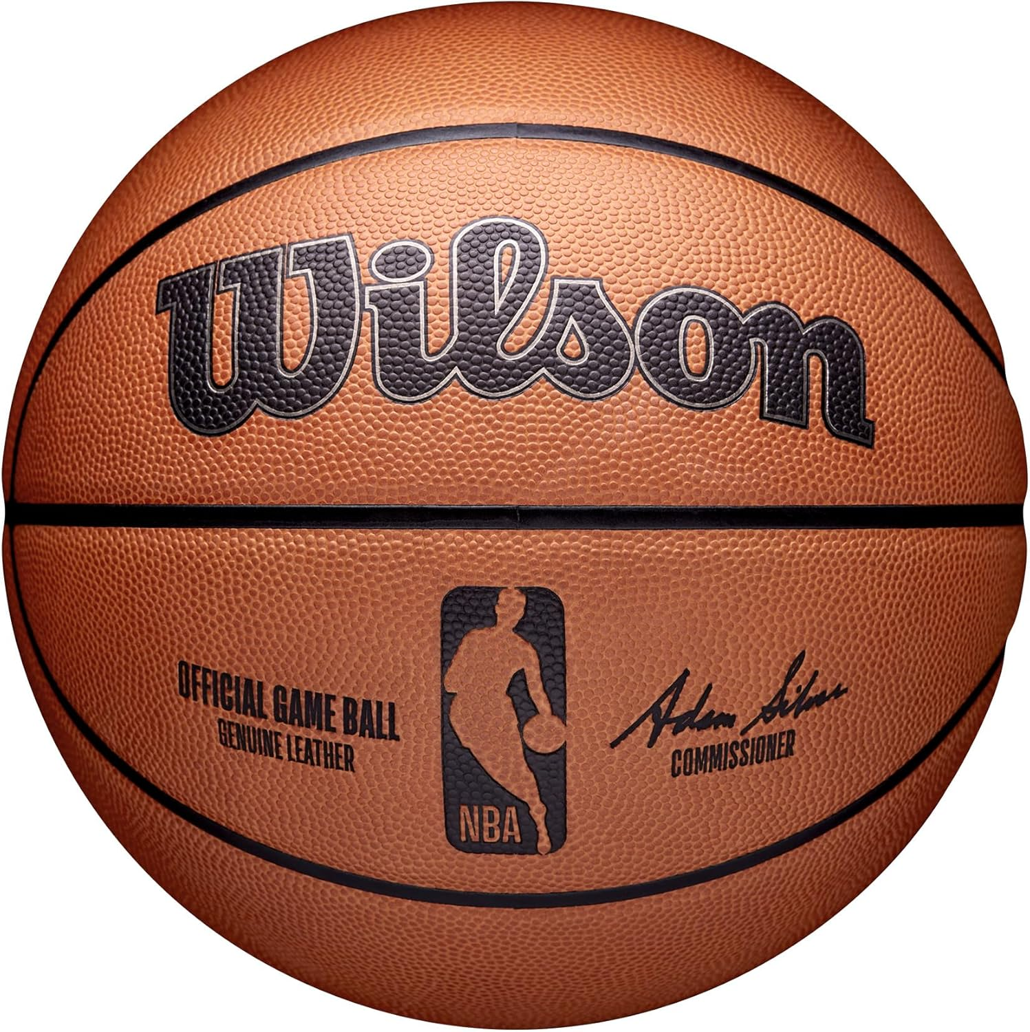 WILSON NBA Official Game Basketball - Brown, Size 7-29.5" image number 2