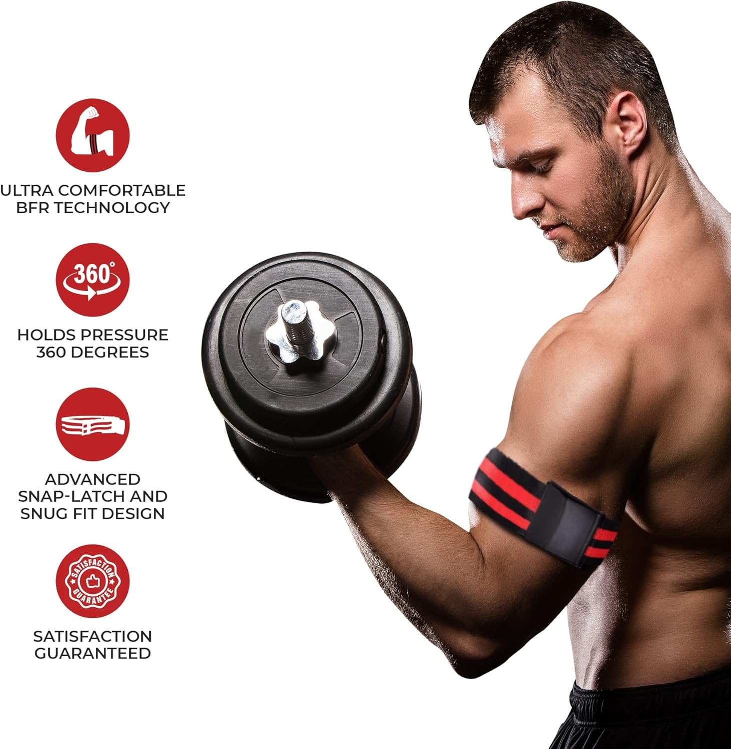 Blood Flow Restriction Bands for Legs, Arms, Glutes Occlusion Training Bfr Bands for Women Help Gain Muscle Building for Exercising Your Thigh Butt & Squat Fitness Strong Premium Elastic Strap, Pack 4 image number 5