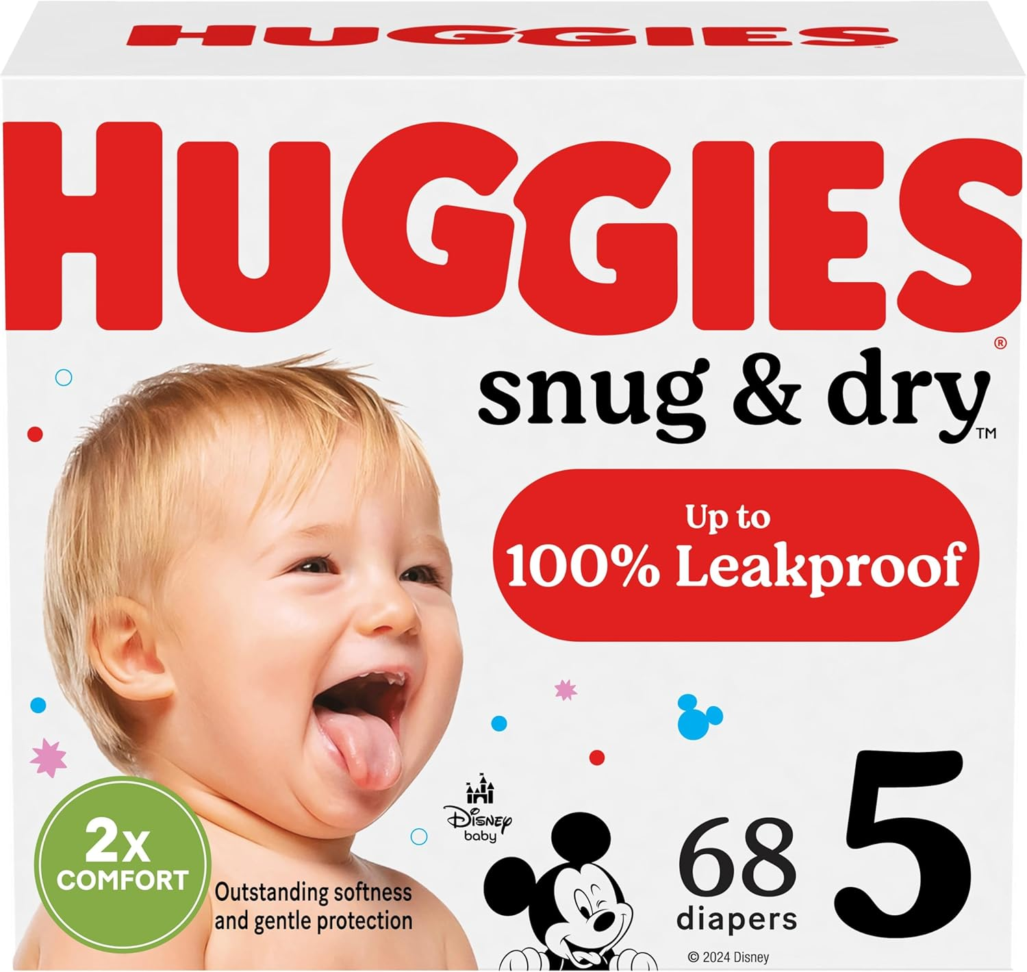 Huggies Snug & Dry Baby Diapers, Size 5 (27+ Lbs), 68 Ct image number 6