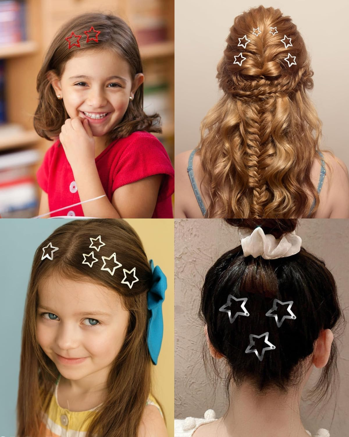 MYGLOAR 30 Pieces Hair Clips Hairdressing Supplies Barber Hair Clips Metal Star Hair Clips Star Hair Clips Multicolor Hair Clips Cute Headwear for Kids Girls image number 1