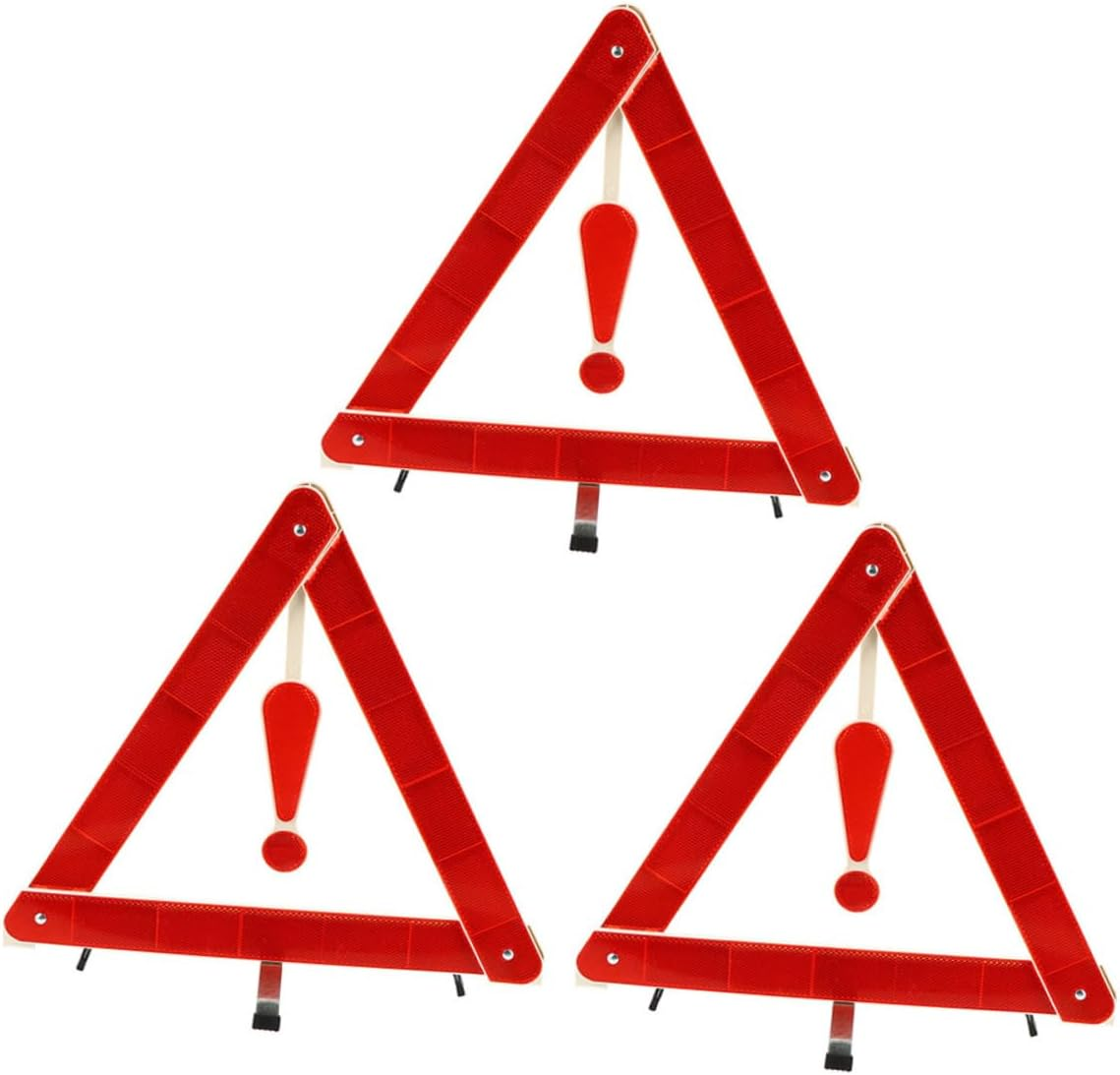 CANIGHT 3Pcs Roadside Warning Triangle Reflective Safety Sign Kit for Cars Trucks image number 5