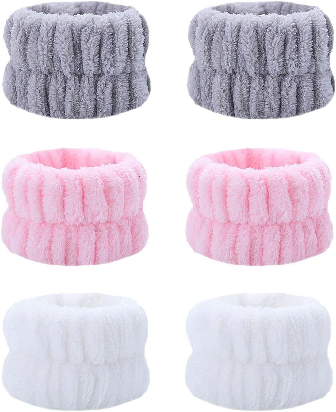 QFEHTHSK 6 Pieces Face Wash Bracelet, Anti-Moisture Bracelet, Spa Bracelet, Microfibre Face Wash Bracelet, Water Absorbent Face Wash Bracelet image number 1