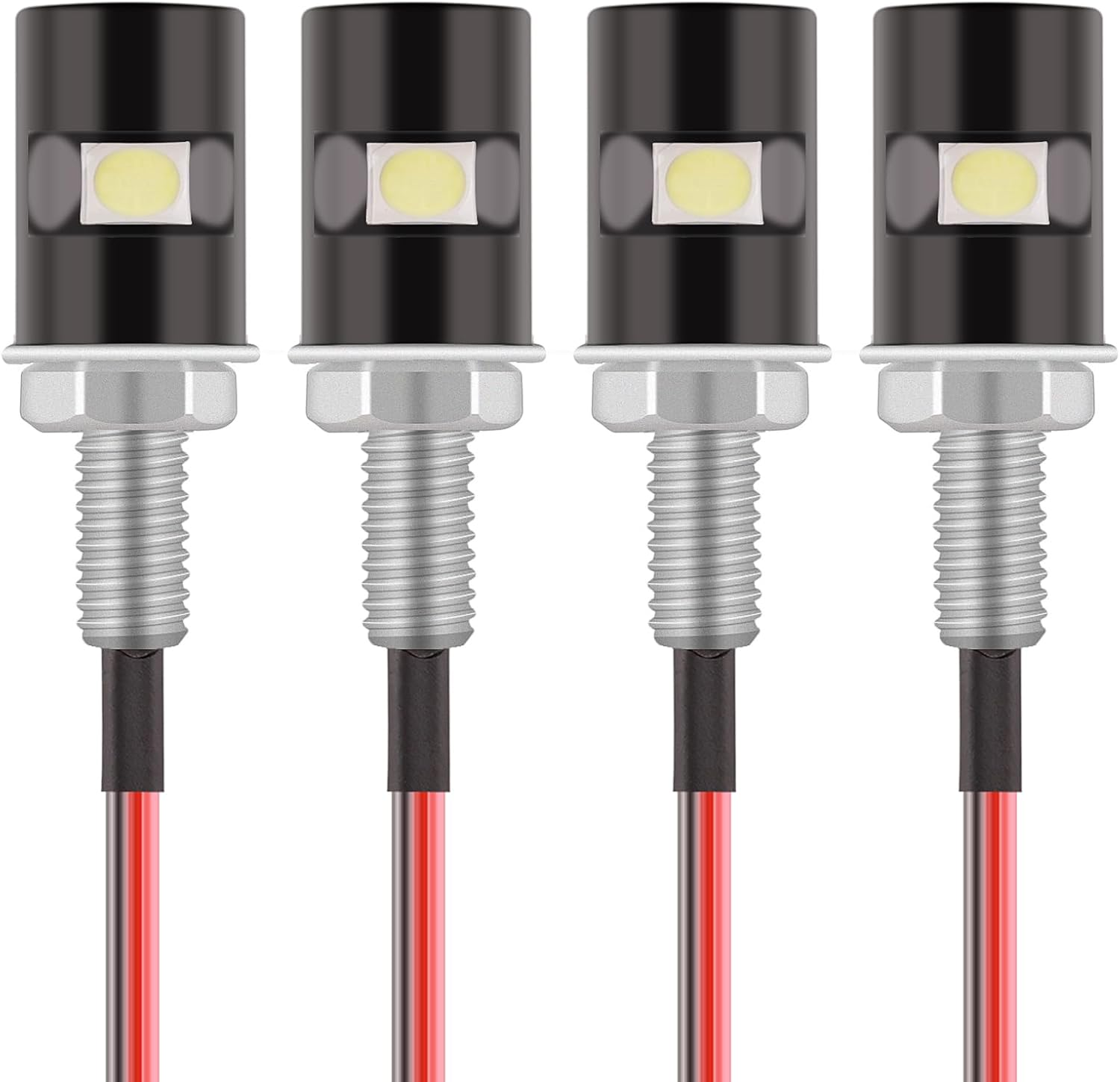 Kinstecks 4PCS License Plate Light 5050 SMD LED Bulb Screw Bolt LED Waterproof Number Plate Light for Car Motorcycle Motorbike Truck RV Atv-Cool White image number 5