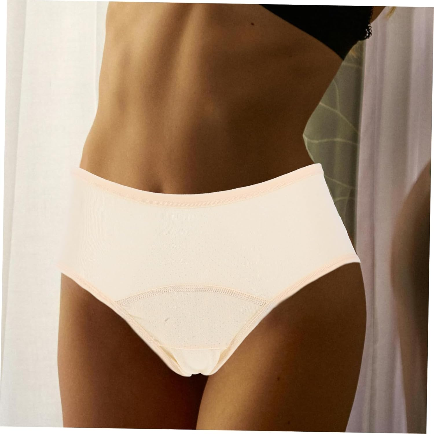 Gatuida 4Pcs Women'S Period Underwear Leakproof Cotton Briefs for Heavy Flow Days Soft Breathable Period Panties Rise for Daily Use image number 4