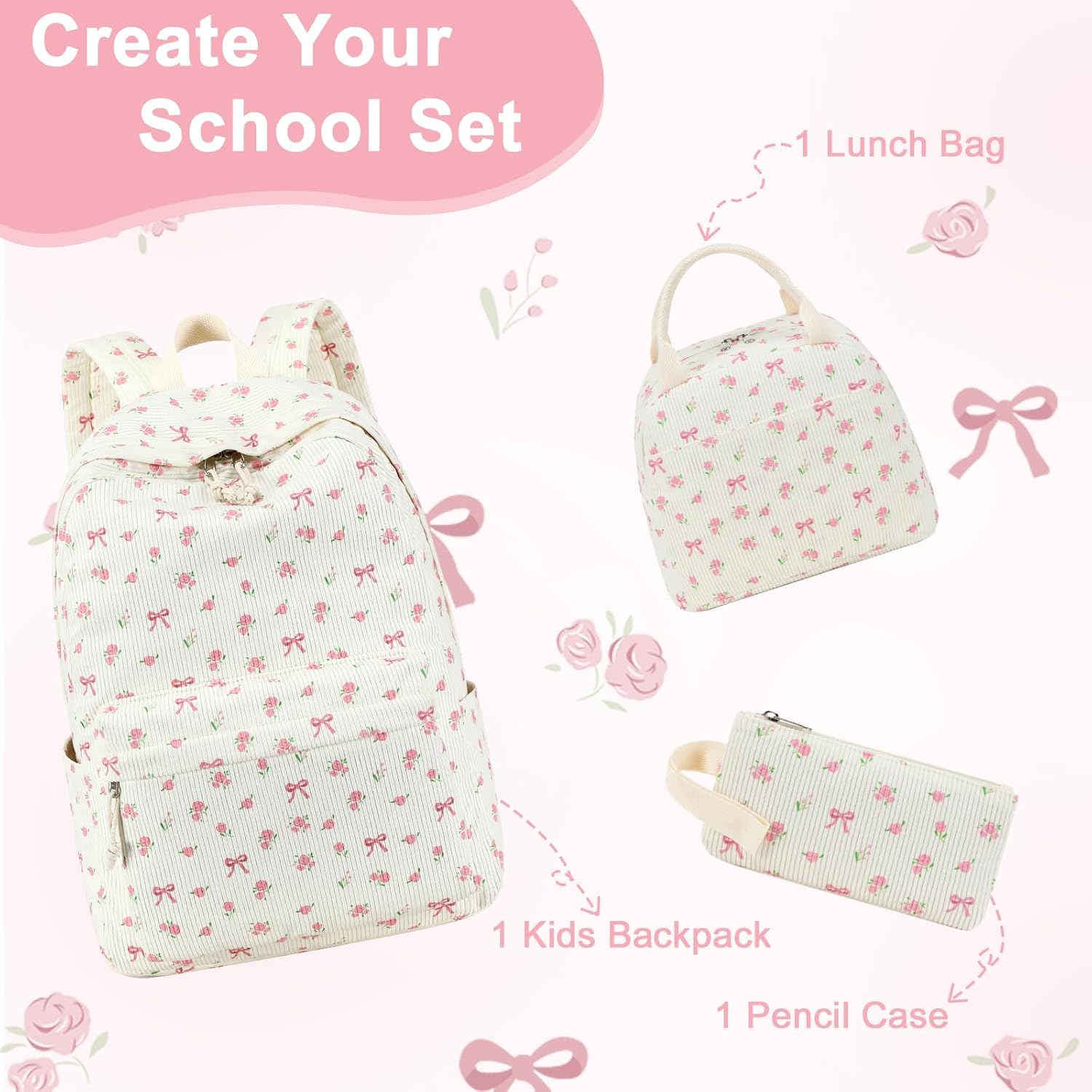 School Backpacks for Boys, Teens Girls Unisex School Bookbag Set Travel Daypack image number 3