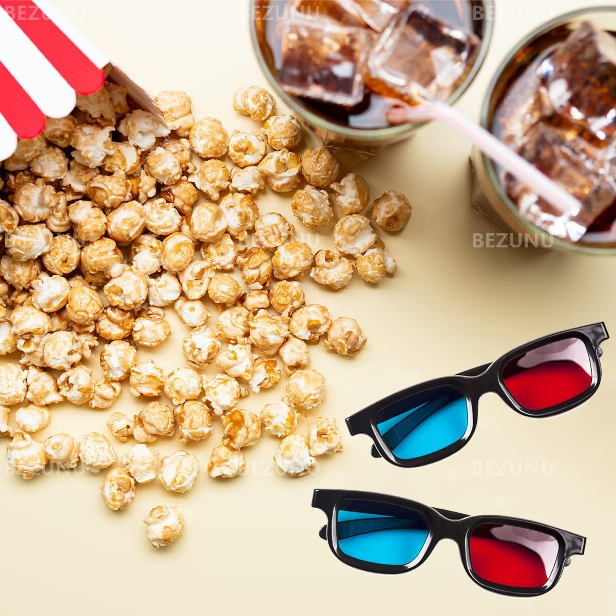 3D Glasses, 4 PCS Red & Blue Dimensional 3D Vision Glasses for TV, Movie, Game image number 2
