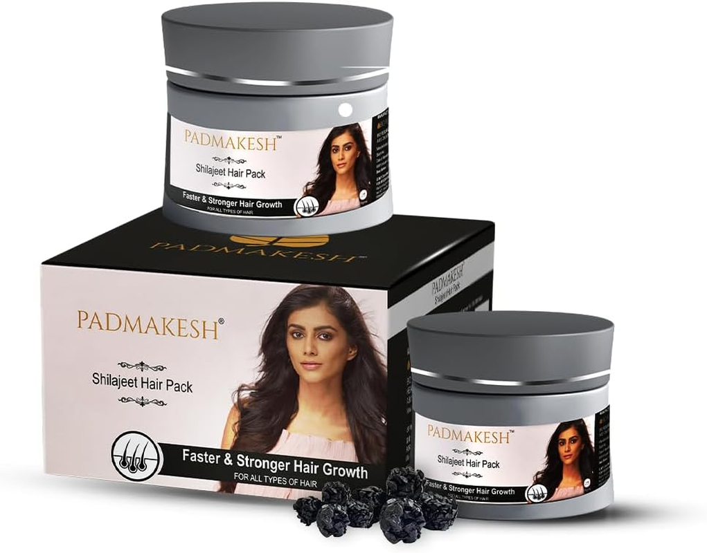 BIO RESURGE LIFE Padmakesh Shilajit Natural Hair Pack Help for Makes Hair Longer, Stronger, Thicker, and Shinier | Suitable for All Types of Hair (75 Gm) image number 2