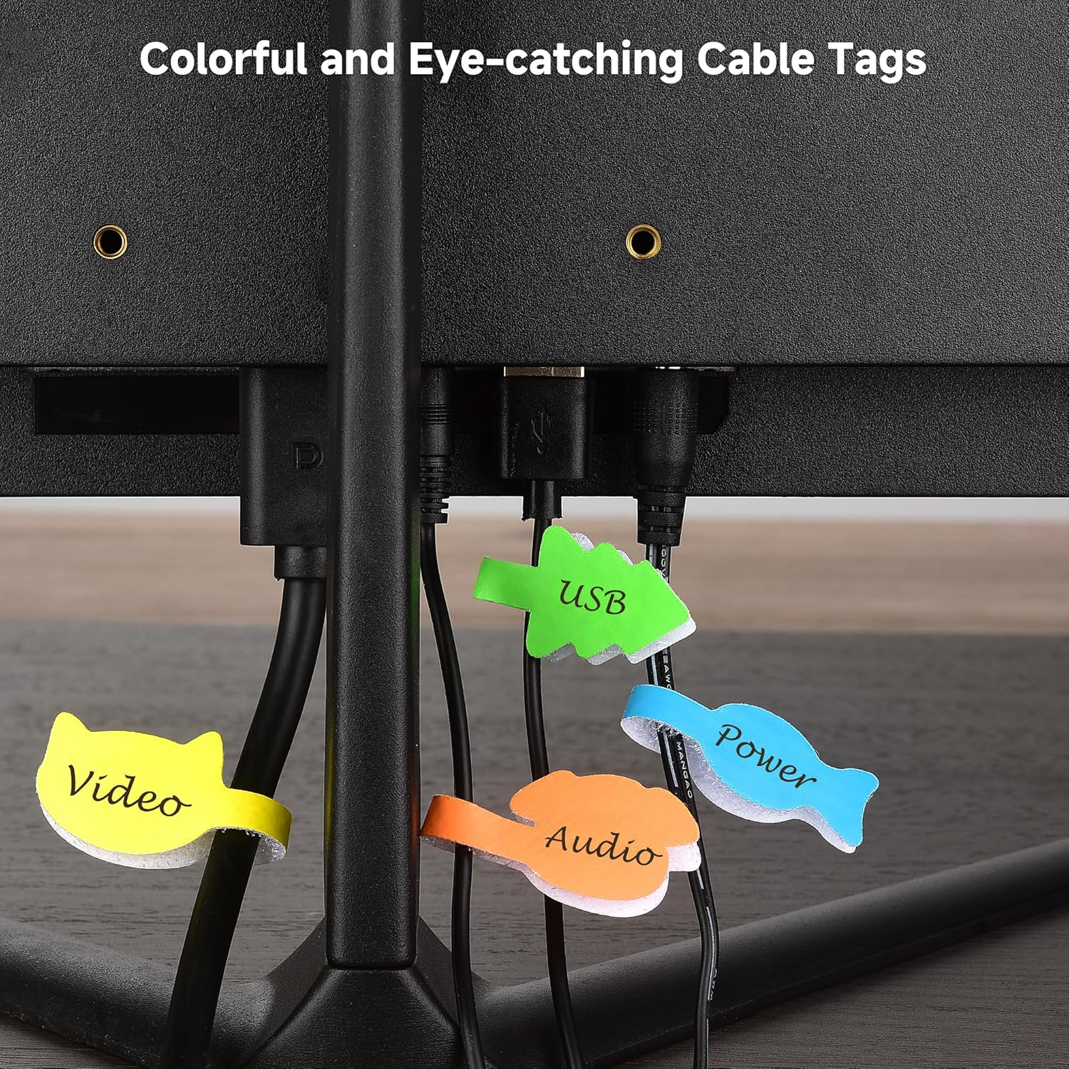 Cable Matters 160-Pack Animal-Shaped Reusable Cable Labels - Cord Labels for Electronics, Writeable and Dual-Sized Wire Tags for Cable Management image number 4