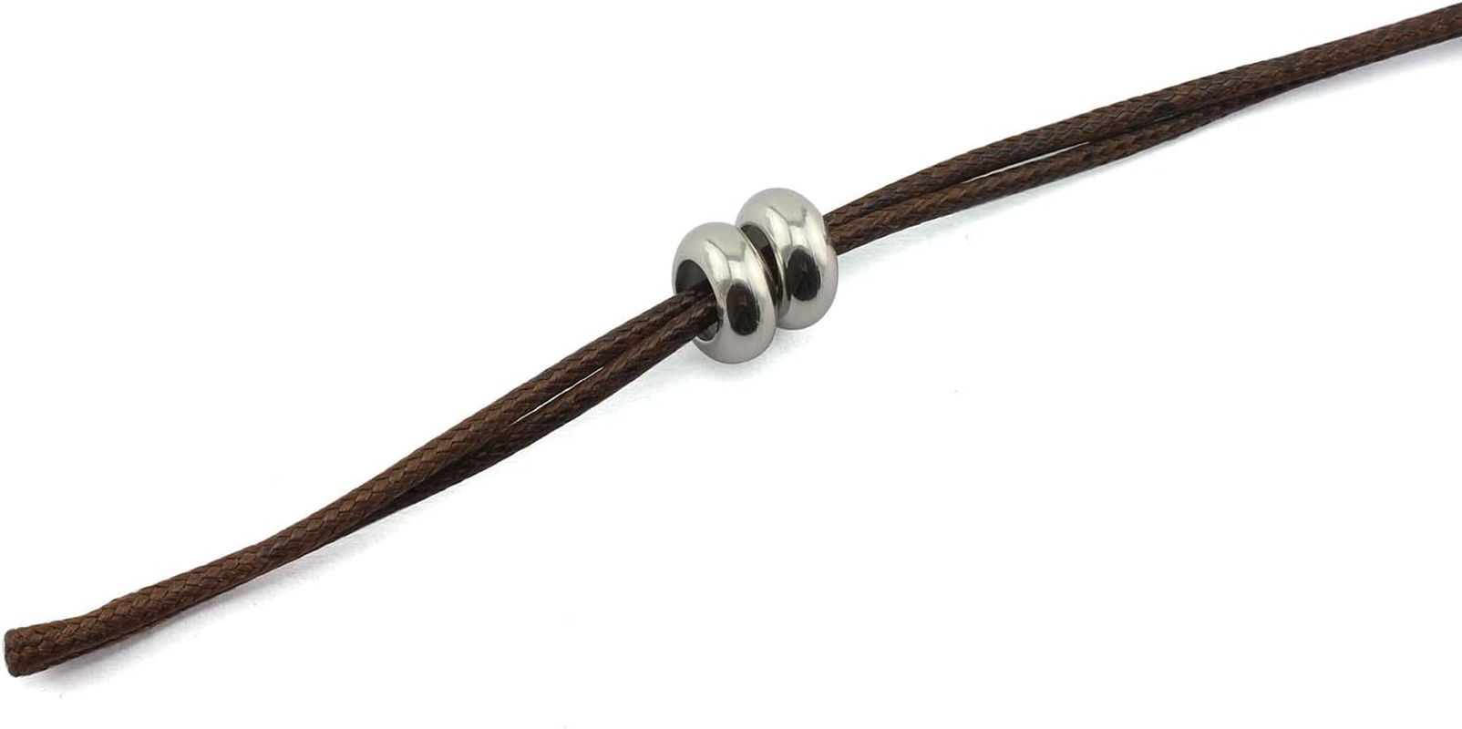 Tegg 20Pcs 6Mm Stainless Steel Insert Rubber Stopper Positioning Spacer Beads for Bracelet Necklace DIY Crafts Making Jewelry Findings Accessories 3Mm Hole 1.2Mm Height Flat Loose Beads Silver image number 4