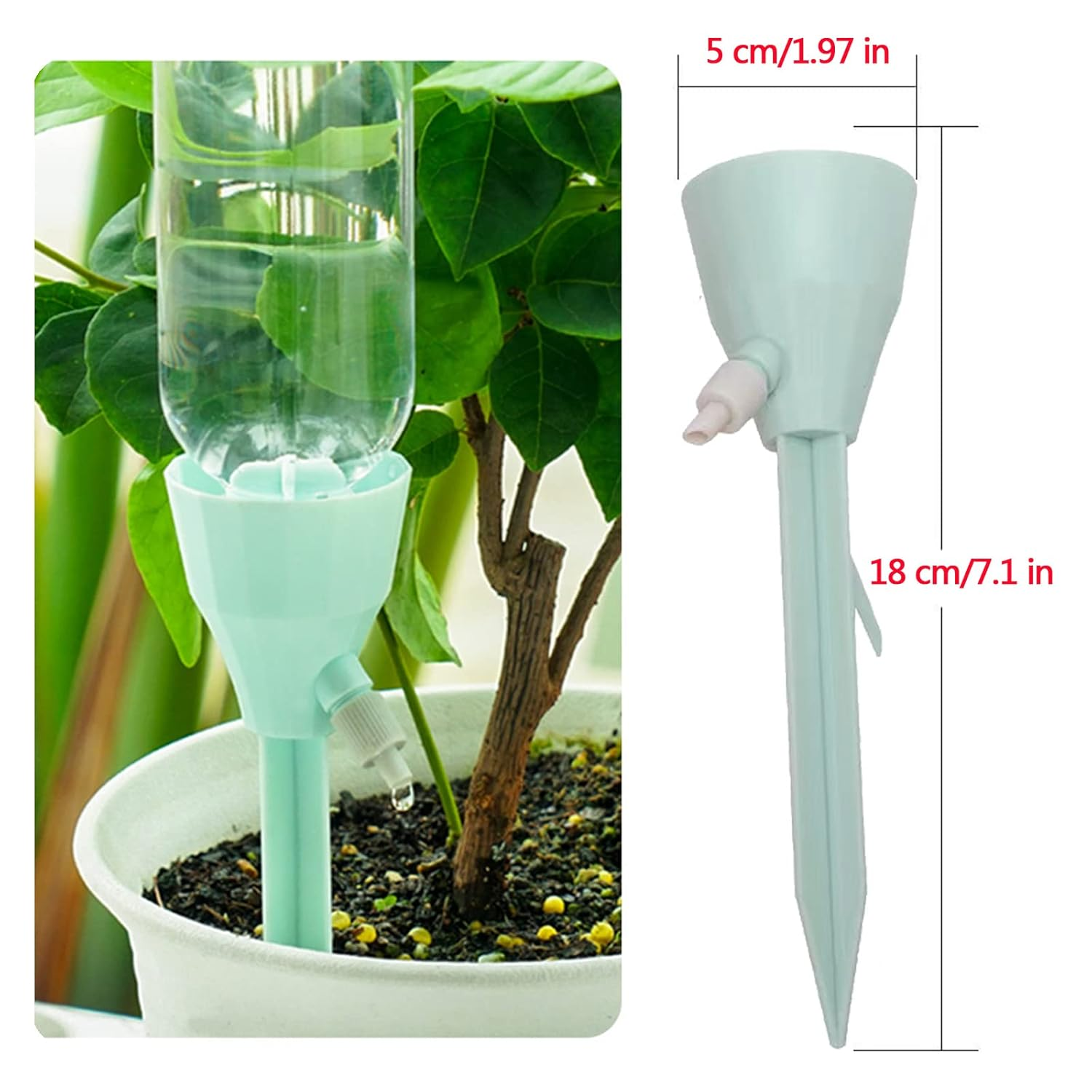 New Upgraded Plant Self Watering Spikes,Adjustable Plant Watering Devices with Slow Release Control Switch Water Dripper,Watering Planter Insert,Automatic Plant Waterer for Vacations (6) image number 4