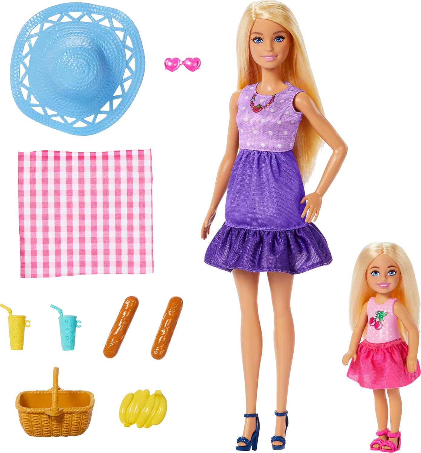 Barbie Family & Friends Dolls & Accessories Playset, Picnic-Themed Playset with Fashion & Small Dolls, plus 9 Pieces Including Food image number 5