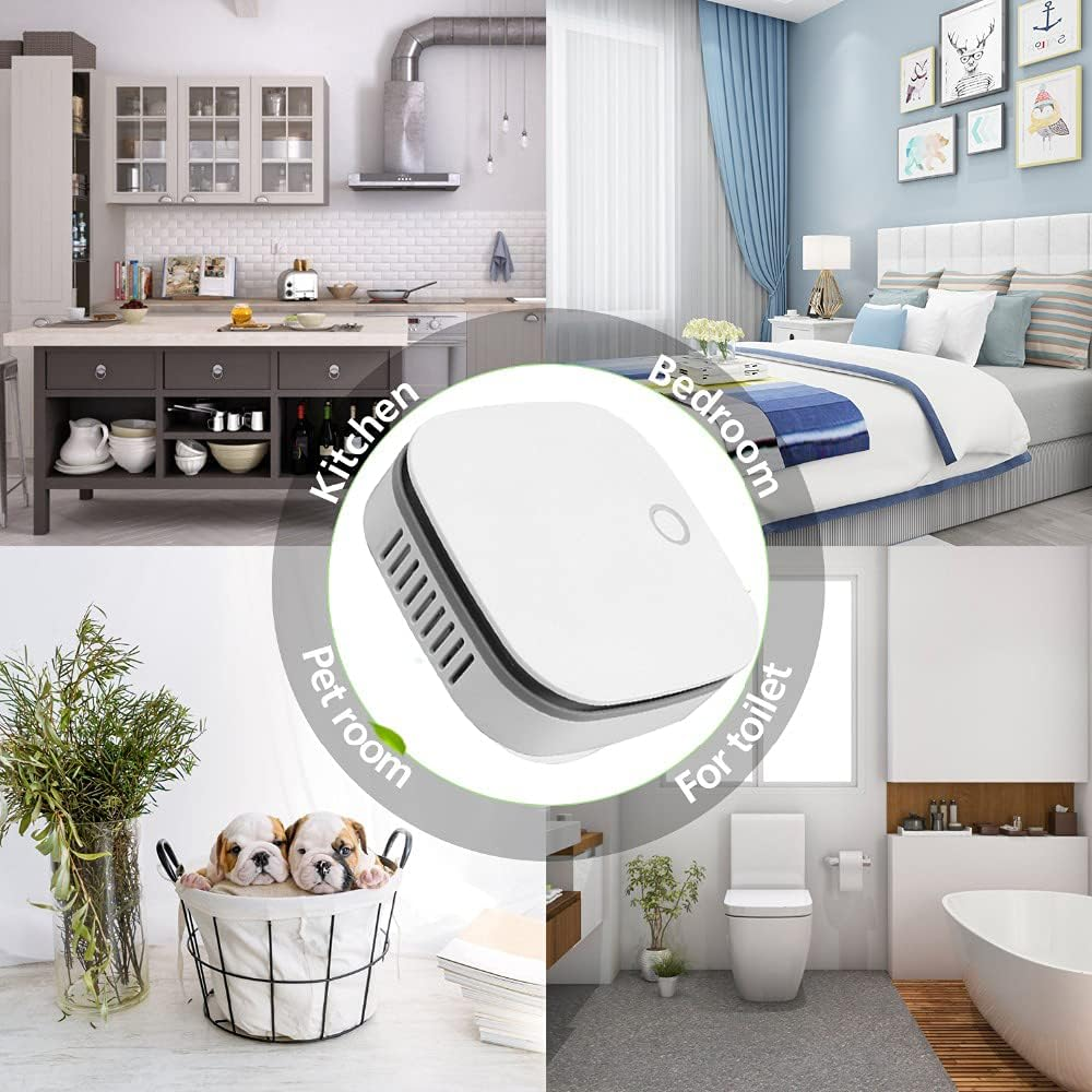 Mingzhe Portable Air Purifier Ozone Generator O3 Negative Ion Deodorizer Sterilizer Odor Remover Eliminating Wi Timer 2 Modes Ozone Machine for Home Car Office