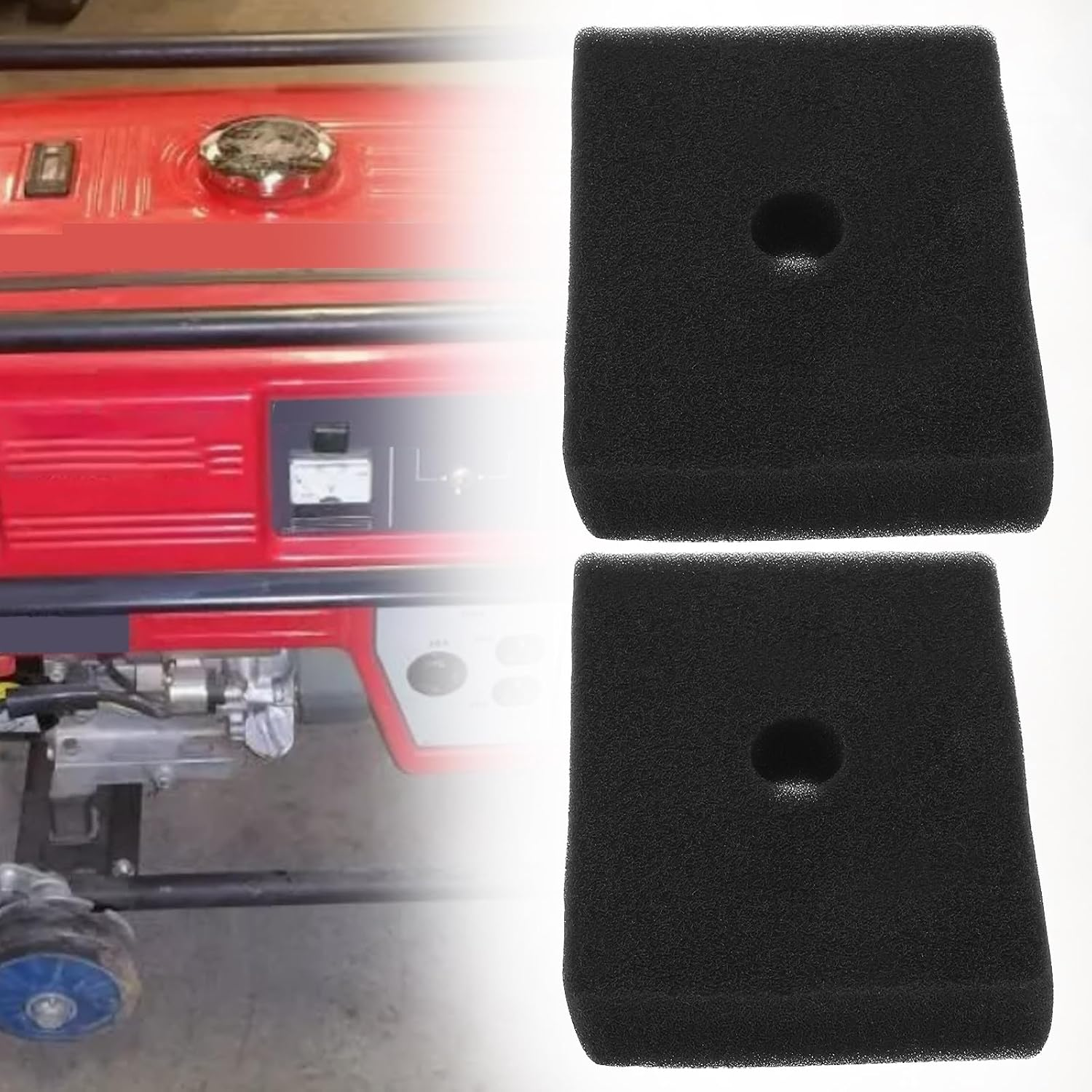 The Lord of the Tools 2Pcs Gasoline Generator Filter Foam Air Filter Compatible with Honda ED300 EM500 EM600 Generator 17211-892-000 17211892000