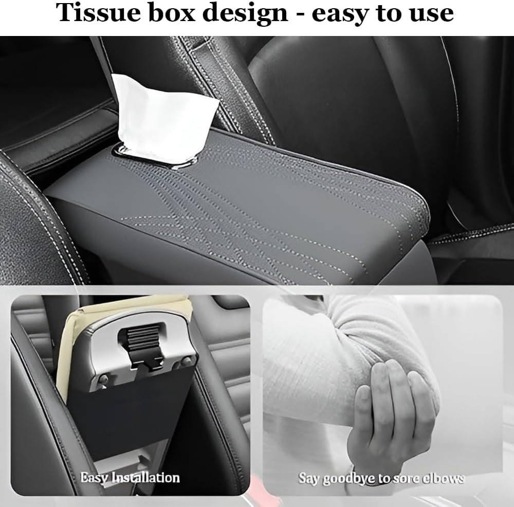 MTSDM Auto Center Console Armrest Pillow, Car Armrest Box Heightening Pad, Car Memory Foam Armrest Pillow, Car Center Console Cover Pad, Waterproof Car Armrest Seat Box Cushion Protector for Most Car image number 6