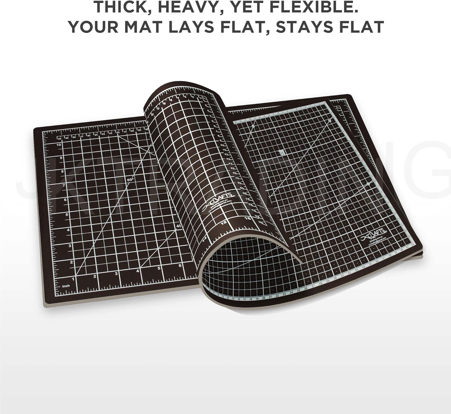 Jkcrafts Self-Healing Cutting Mat A3 Brown Coffee - Craft, Sewing, Quilting, Dressmakers Board - Rotary Mat image number 4