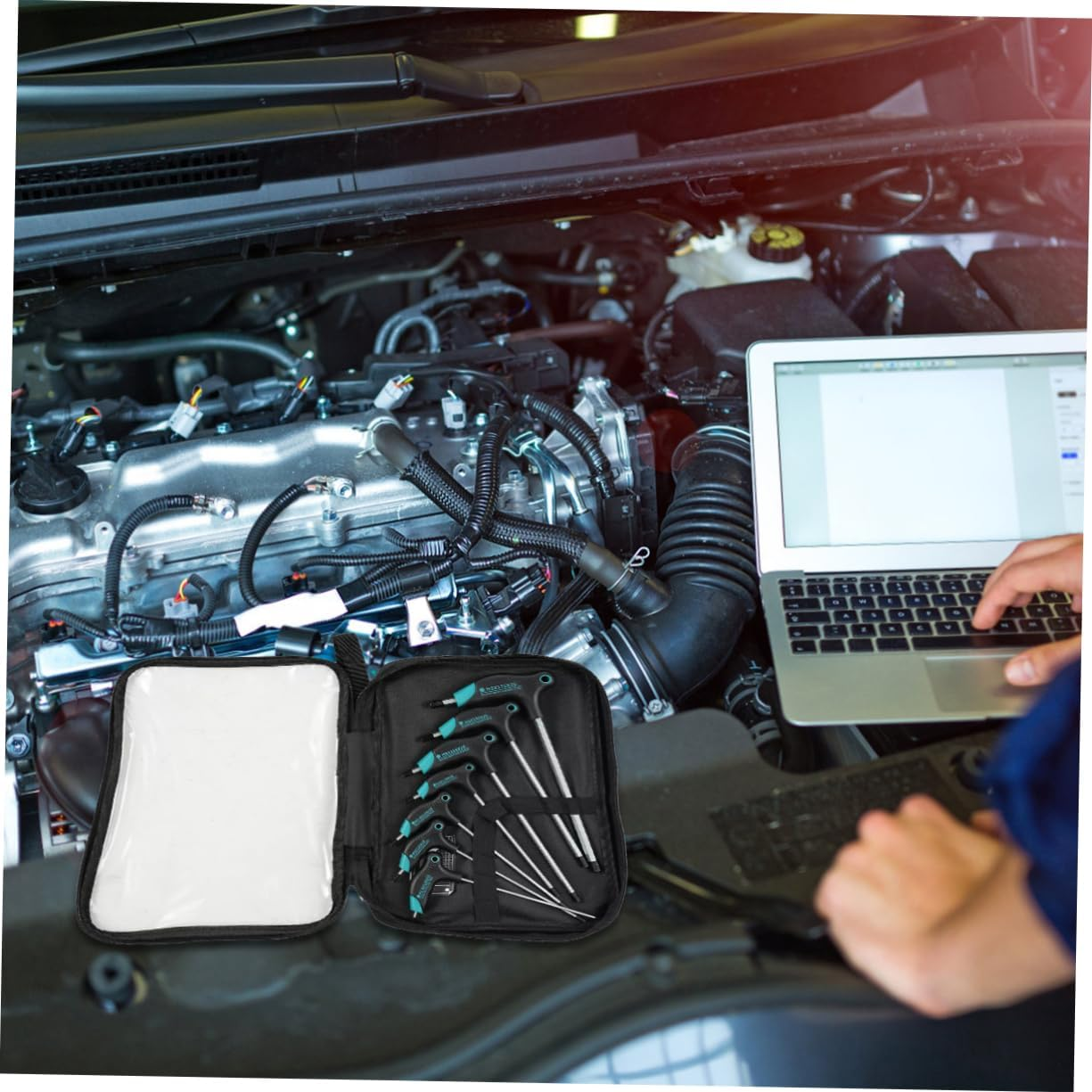 ARTIBETTER Metric T Handle Hex Key Wrench Set, 7Pcs T-Handle Allen Wrenches Kit for Mechanic Repairing and Hand Tools image number 3