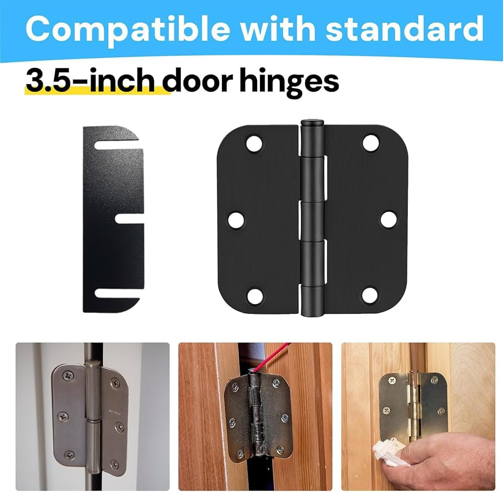 20 Pcs 3.5" Door Hinge Shims for Perfect Alignment - Interior Door Gap Filler & Spacing Adjuster, Easy Trim & Install, Stop Air Leaks, Ideal for Home Improvement & Door Repair(20) image number 6