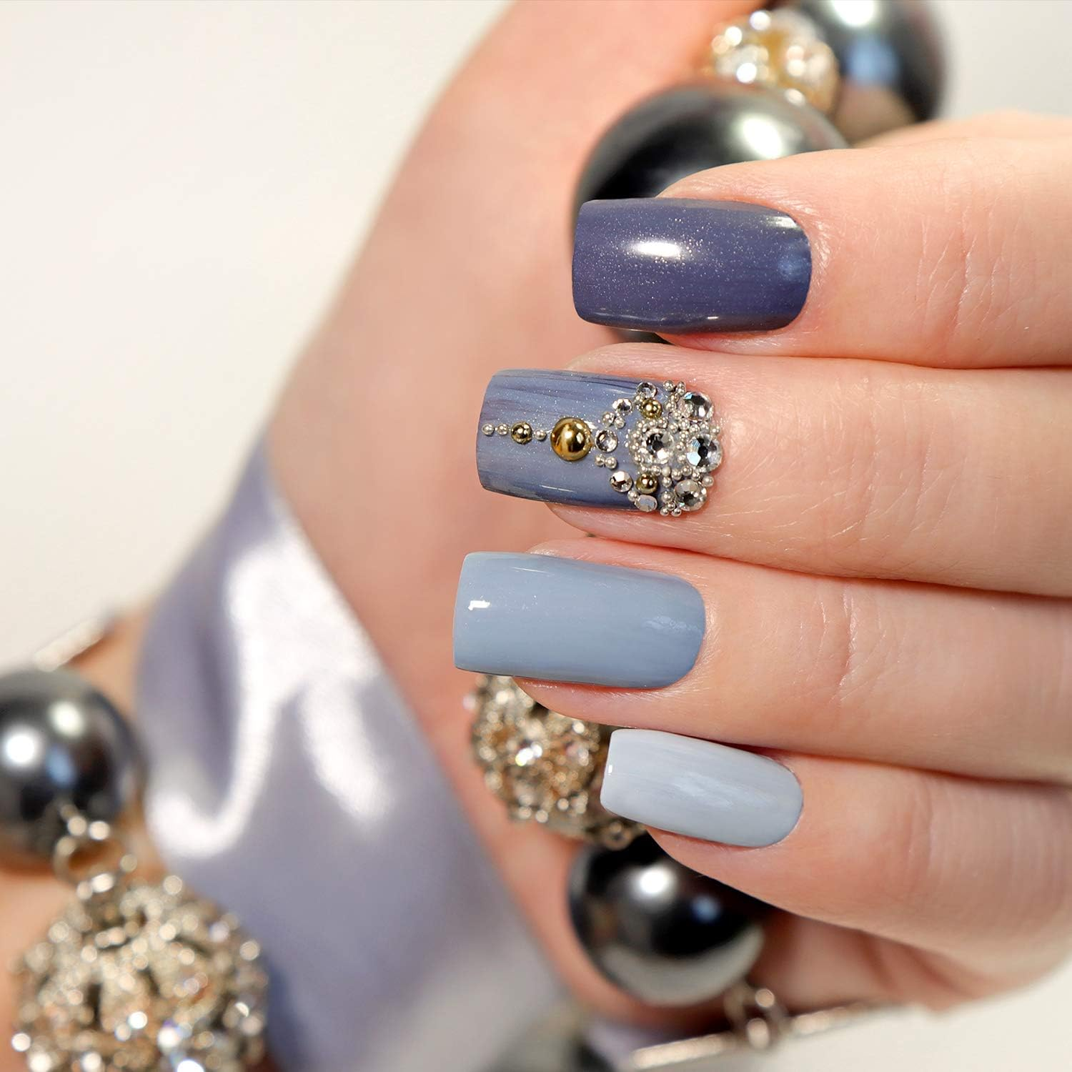 6 Bottles Micro Caviar Beads Pixie Gravel Diamonds Stone Crystal Rhinestones Nail Decorations for DIY 3D (Clear, AB Color, Rose Gold, Silver, Red, Black) - Ab Color image number 5