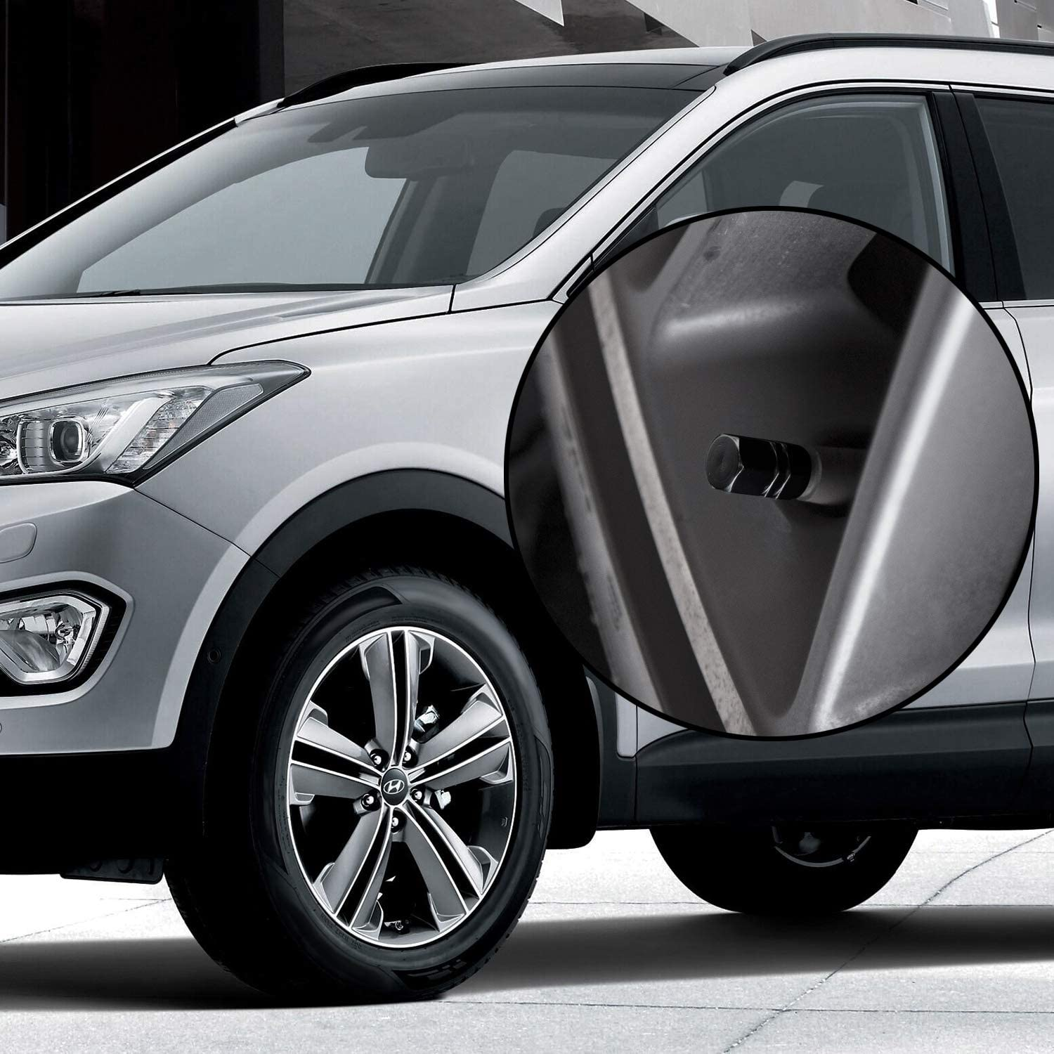 AIEX 8 Packs Aluminum Tire Valve Stem Caps with Gasket Universal Hexagon Valve Covers Replacement for Cars, SUV, Bike, Bicycle, Motorcycles, Airproof, Screw-On, Easy-Grip(Black)