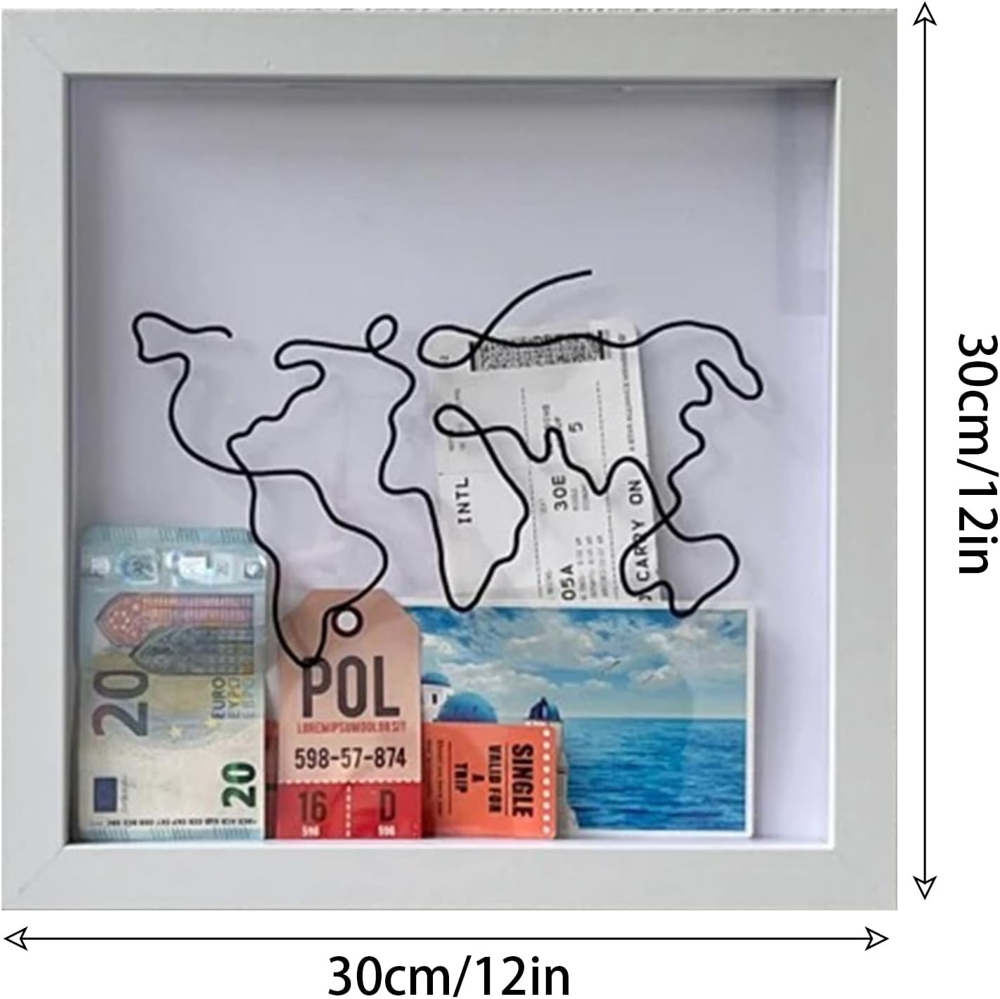 Adventure Archive Box, Travel Adventure Archive Box, Travel Tickets Box, Travel Collection Box, Ticket Shadow Box image number 5