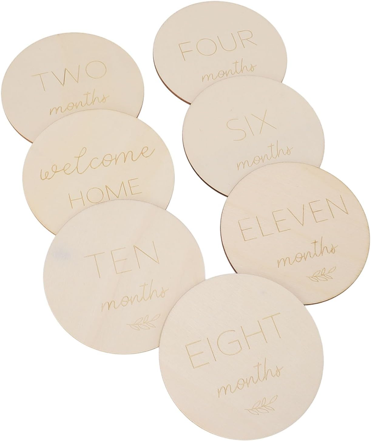 Wooden Baby Monthly Milestone Discs Durable Material Versatile Use Great Photography Props Baby Announcement Signs for Your Growing As image number 6