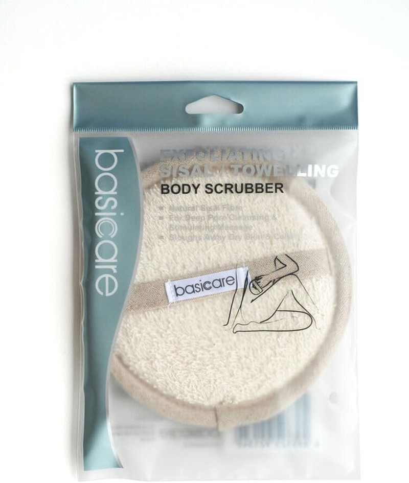 Basicare Body Scrubber 14Cm Natural Sisal Fiber Exfoliating Skin Care Tool
