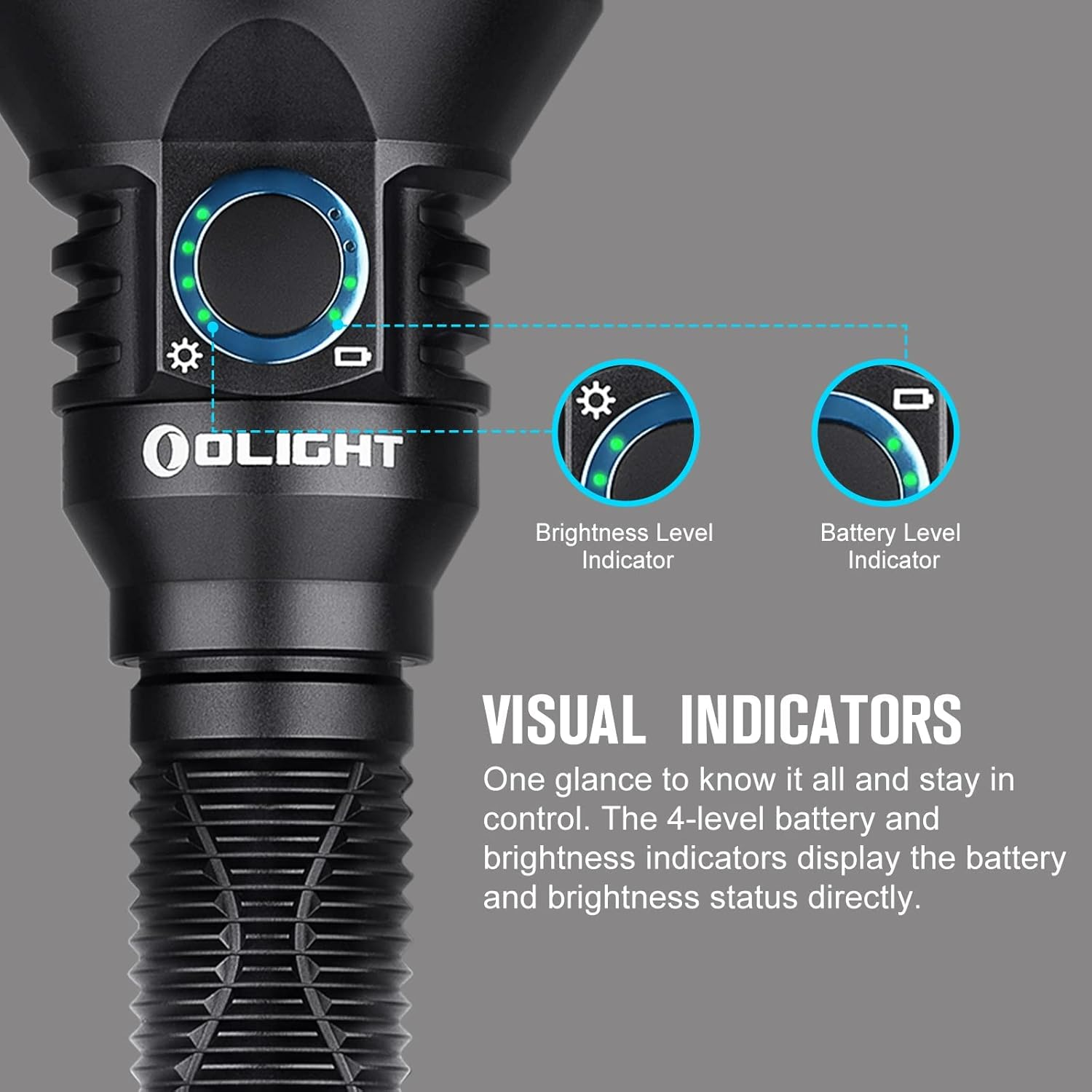 OLIGHT Javelot Pro 2 Upgraded Max 2500 Lumens Flashlight with Replaceable Built-In Battery Pack&Dual Switch for Hunting & Searching (Black) image number 4
