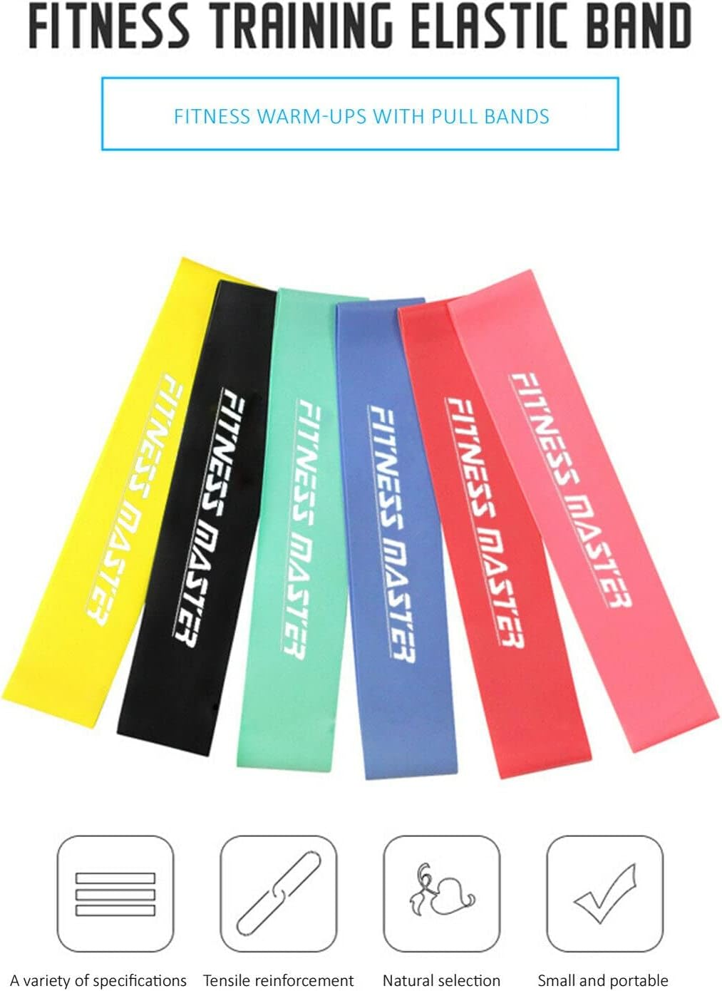 6PCS Resistance Loop Bands Mini Band Exercise Crossfit Strength Fitness Gym Yoga image number 1