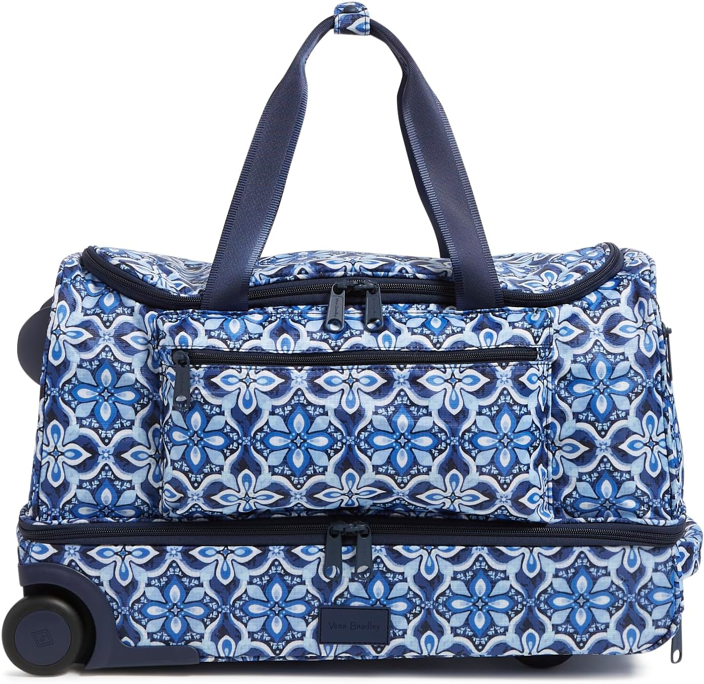 Vera Bradley Women'S Recycled Ripstop Foldable Rolling Duffel