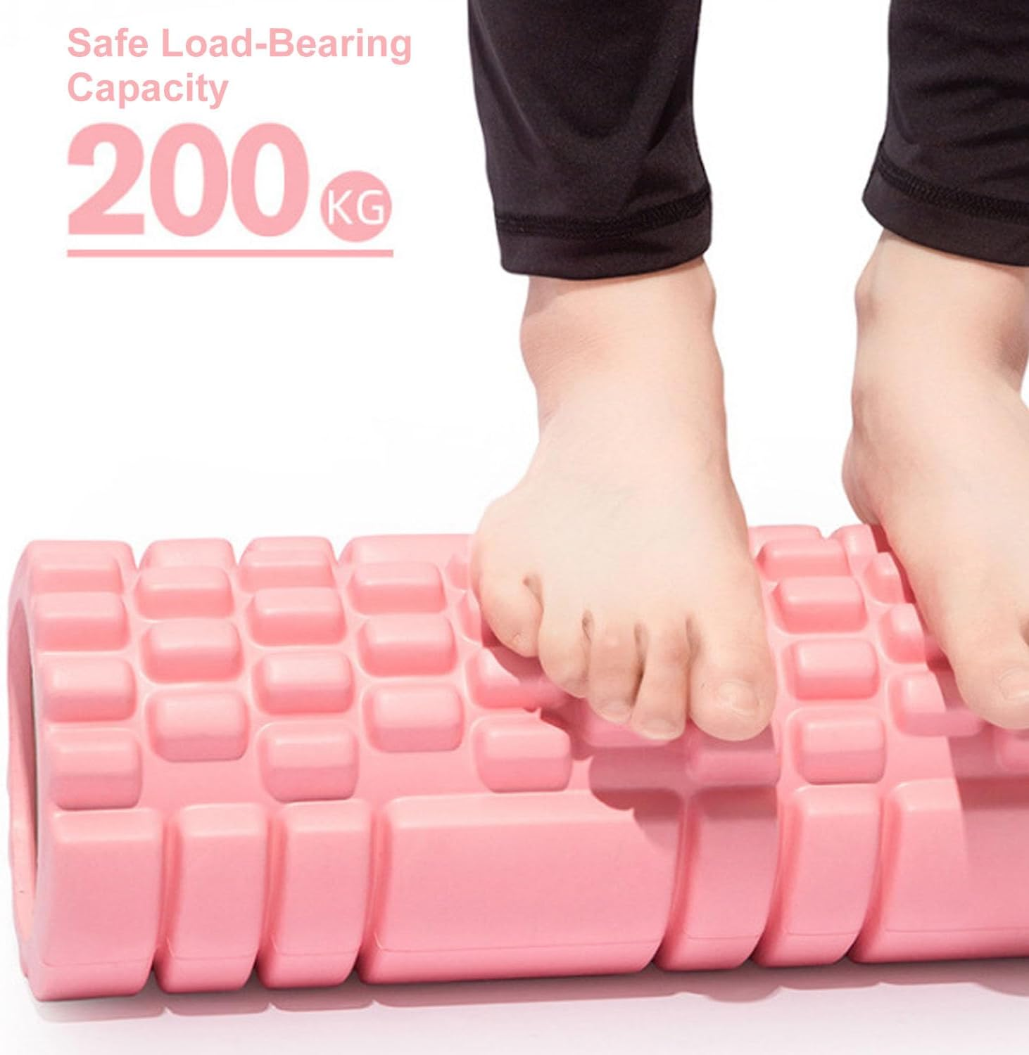 30Cm Yoga Foam Roller, Yoga Column Suitable for Muscle Training Pilates Sports, Massage Foam Roller Trigger Point Therapy Home Gym Exercise, 30 X 10 Cm (Pink) image number 4