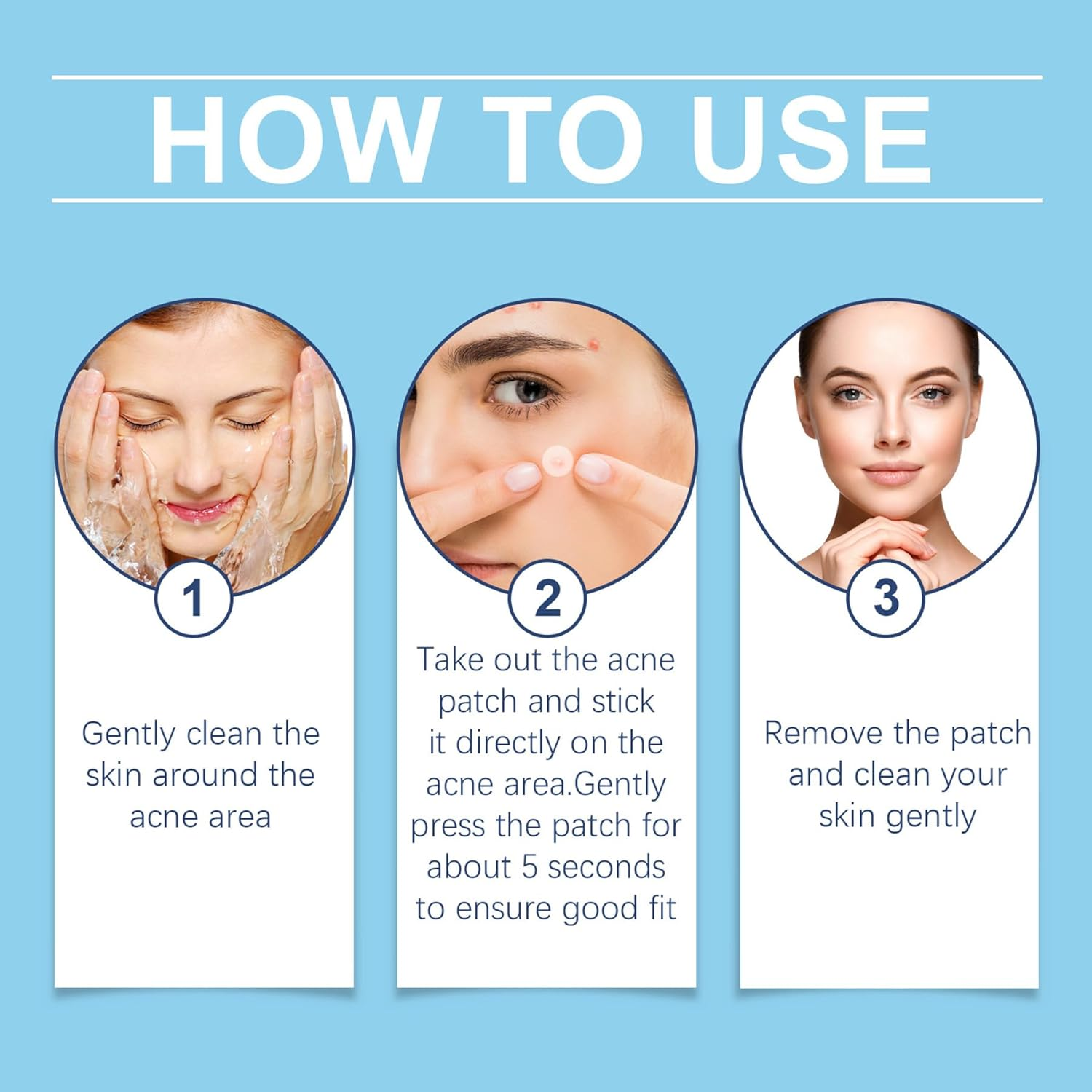 Acne Pimple Patch &ndash; 240Pcs Hydrocolloid Spot Stickers for Face, Invisible & Waterproof, Suitable for All Skin Types image number 3