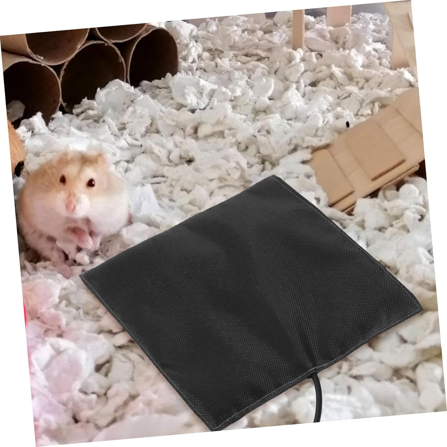 DOITOOL USB Heating Pad for Small Pets Carbon Fiber Thermal Mat for Hamsters Reptiles Birds and Rabbits Portable Lightweight Pet Heat Cushion for Winter Warmth