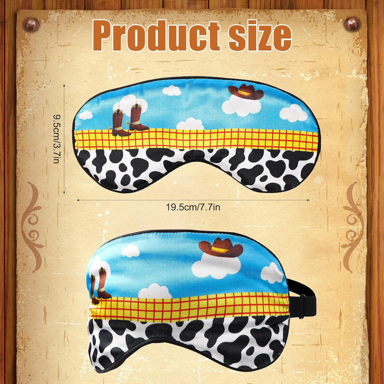 Kids Eye Mask for Sleep, Sleep Mask with Adjustable Strap Cute Cartoon Eye Cover for Kids Soft & Breathable Blindfold for Boys Girls Sleeping Travel Party Supply image number 3