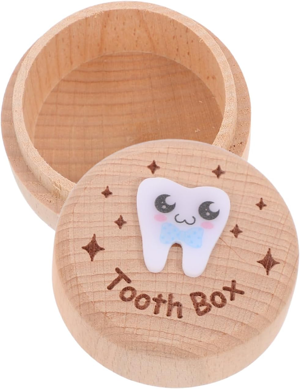 Wooden Tooth Keepsake Box for Boy Girl Modern Minimalist Storage Container for First Tooth Newborn Present and Memory Organizer Durable Safe and Elegant Design