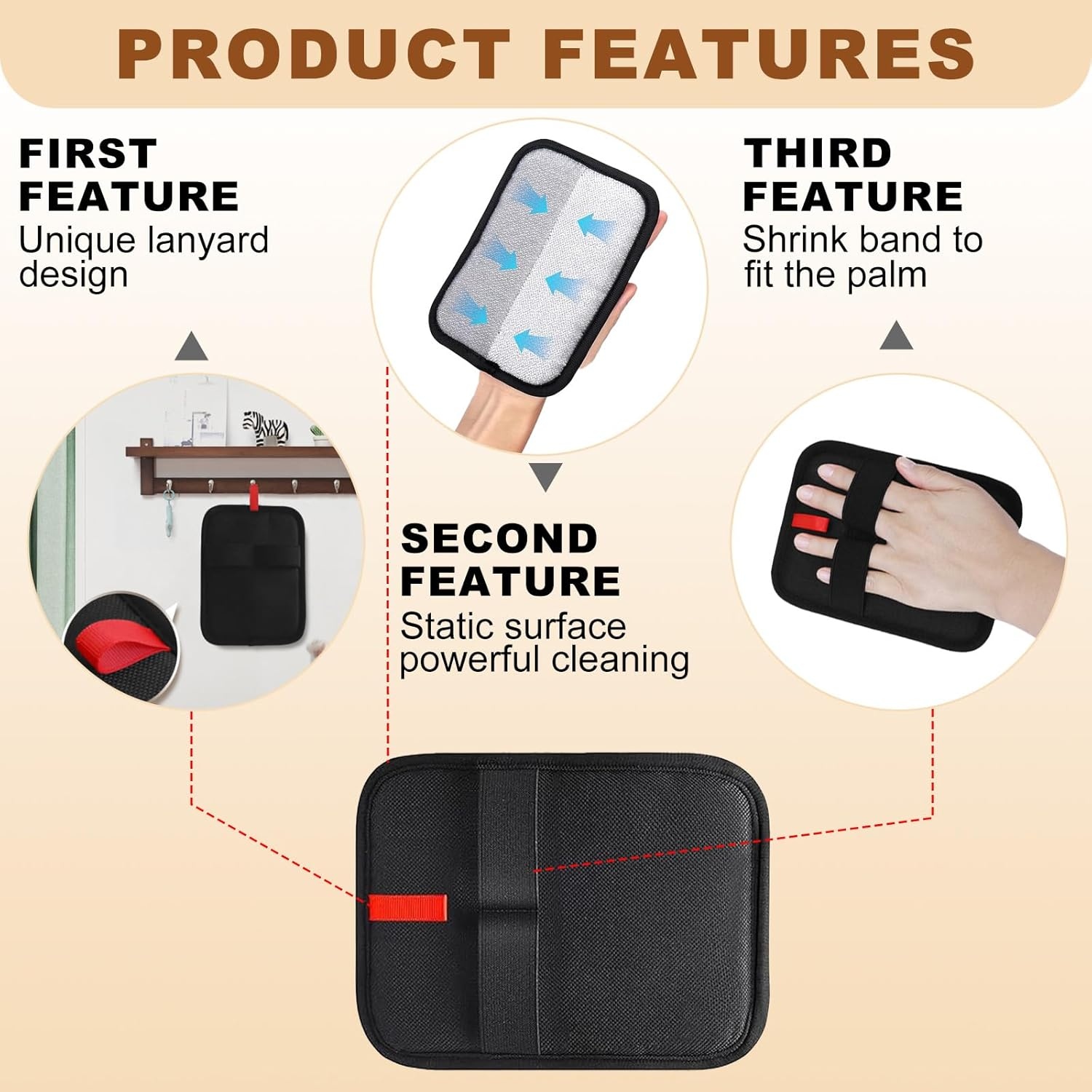 AABDTYYD 2 Pcs Pet Hair Removal Gloves - Reusable Electrostatic Cat Grooming Gloves,Pet Hair Remover for Dogs and Cats,Efficient for Furniture Carpets Clothes image number 2