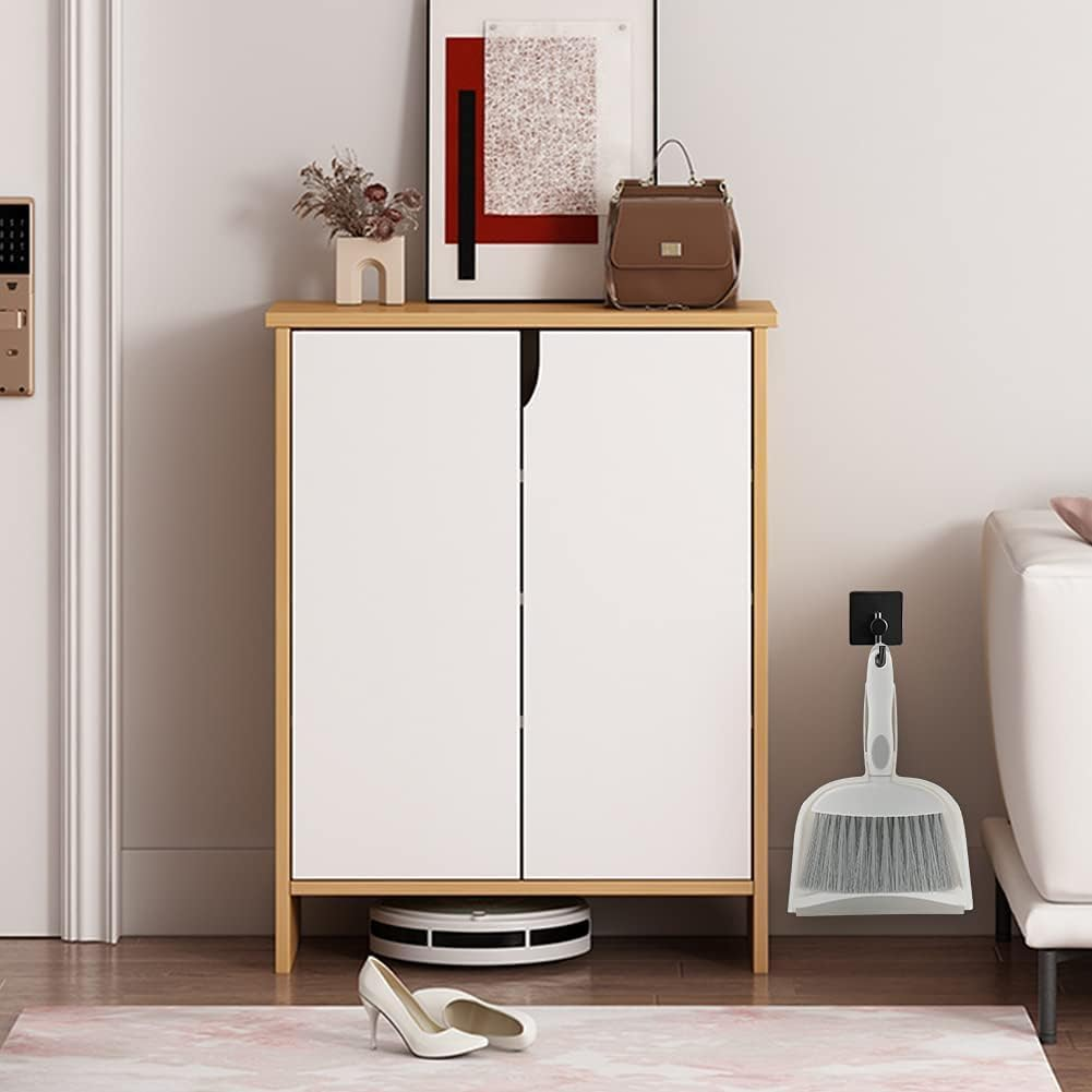 Mini Broom and Dustpan Set for Desk, Home, Kitchen Necessities - Small Brush Set with Whisk Broom (Gray) image number 2