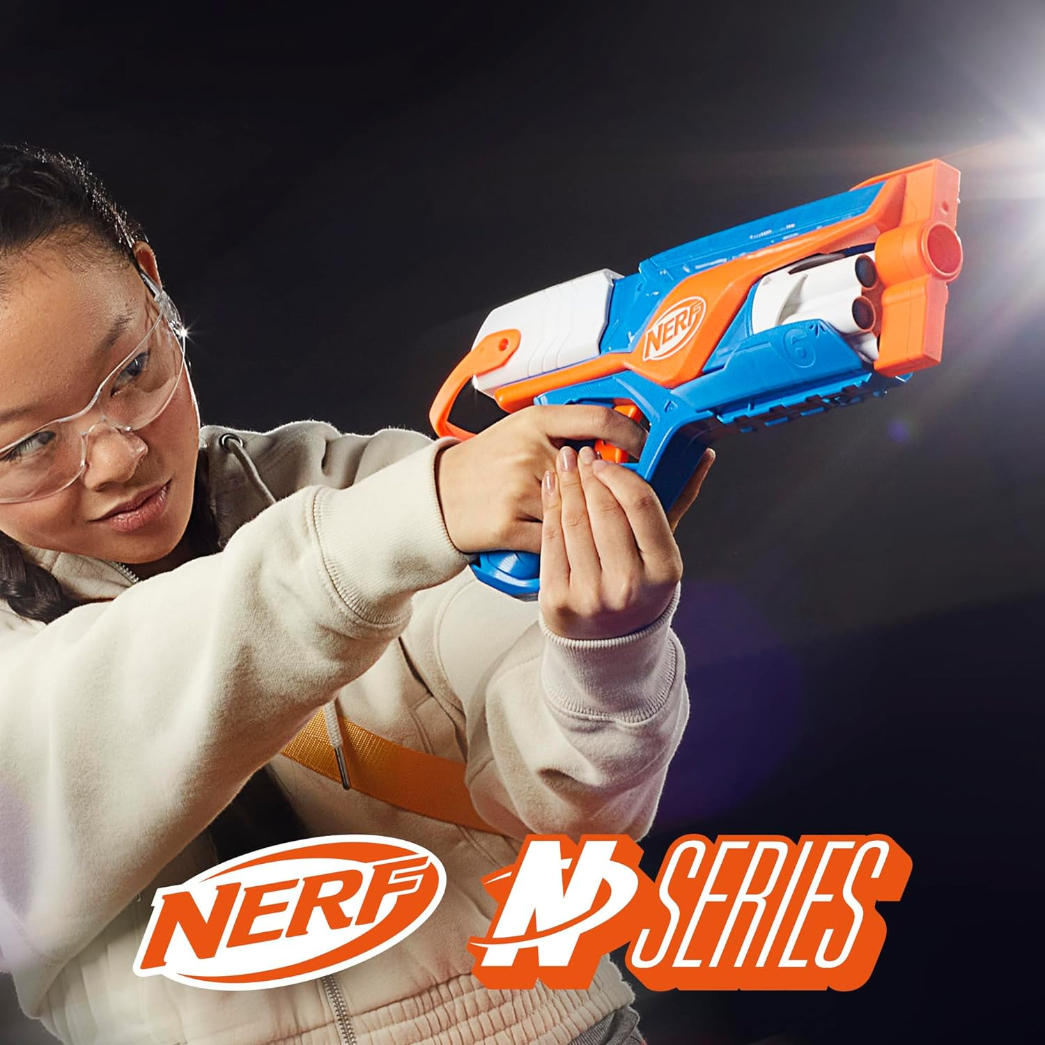 NERF N Series Agility Blaster, 12 N1 Darts Compatible Only N Series Blasters, 6 Dart Drum, Kids Outdoor Games image number 5