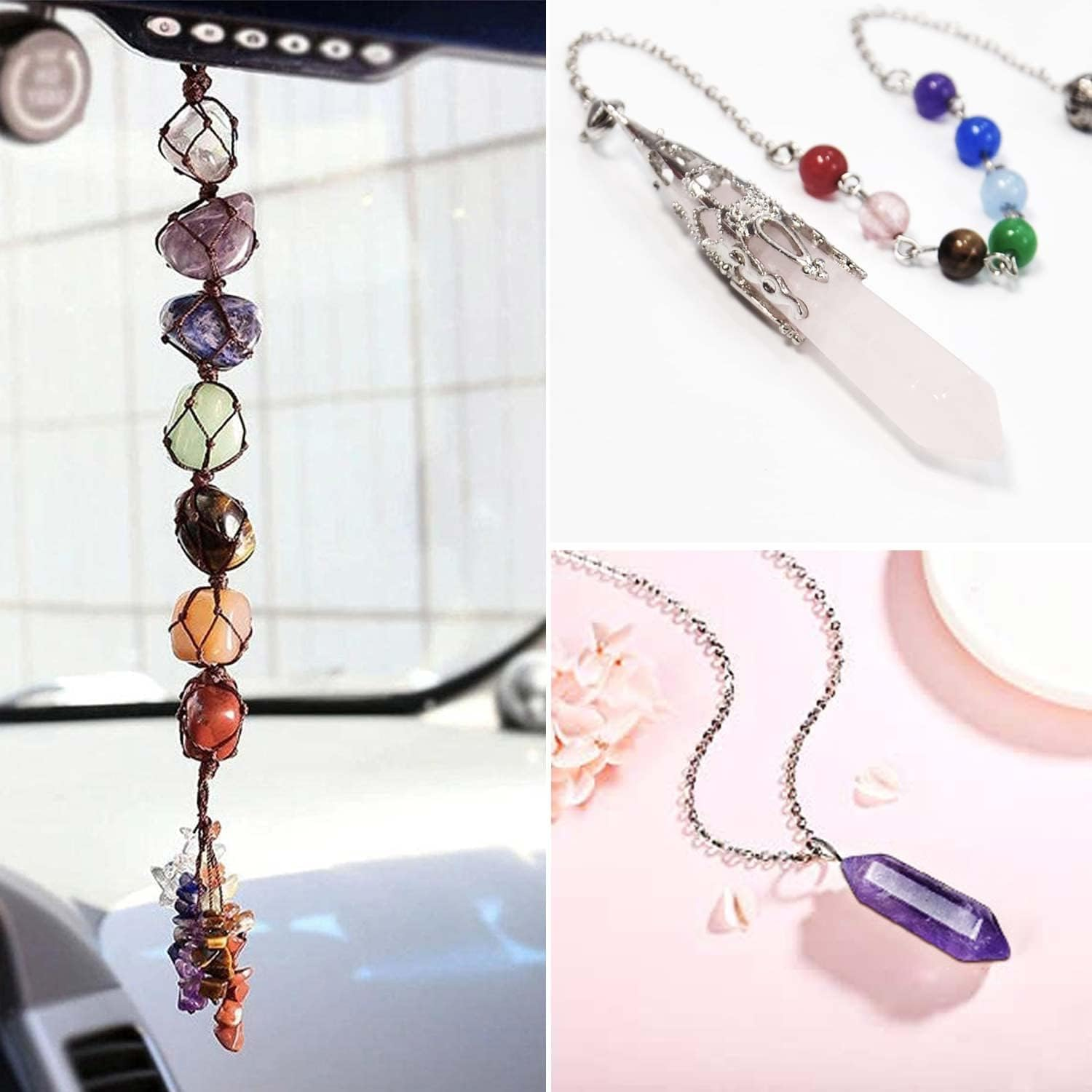 OSYLICT Healing Crystals Chakra Stones Sets,Natural Reiki Healing Crystal Points Gemstone Wand Set for Meditation Crystal Therapy Anxiety Relief Balancing Yoga Crystals and Gemstones for Beginner image number 4