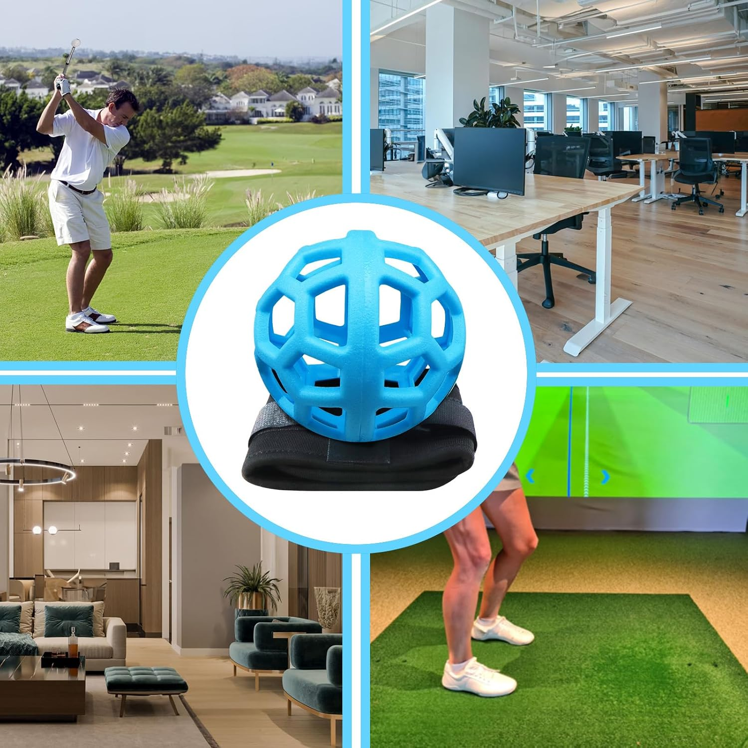 THE GOLFER STORE Smart Ball Golf Training Aid Golf Swing Trainer Ball, Practical Training Aid for Golf, Intelligent Ball for Beginner Posture Training, Golf Wrist Strap Training Ball image number 5