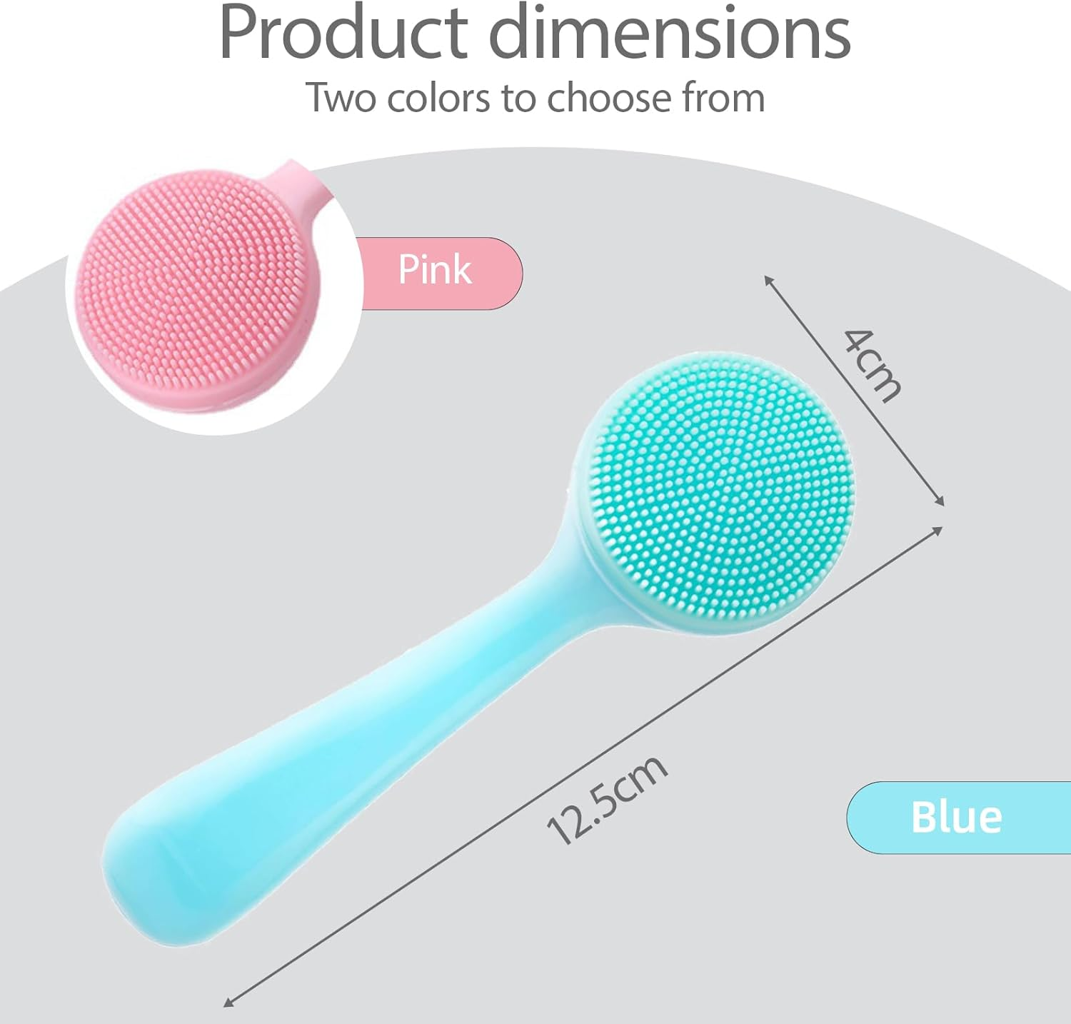 Suytvenxau Silicone Face Brush 2 Pack, Manual Pore Brush, Pore Cleansing Brush, Soft Waterproof Face Scrubber for Blackhead Removal, Makeup Residue, Skin Friendly image number 4