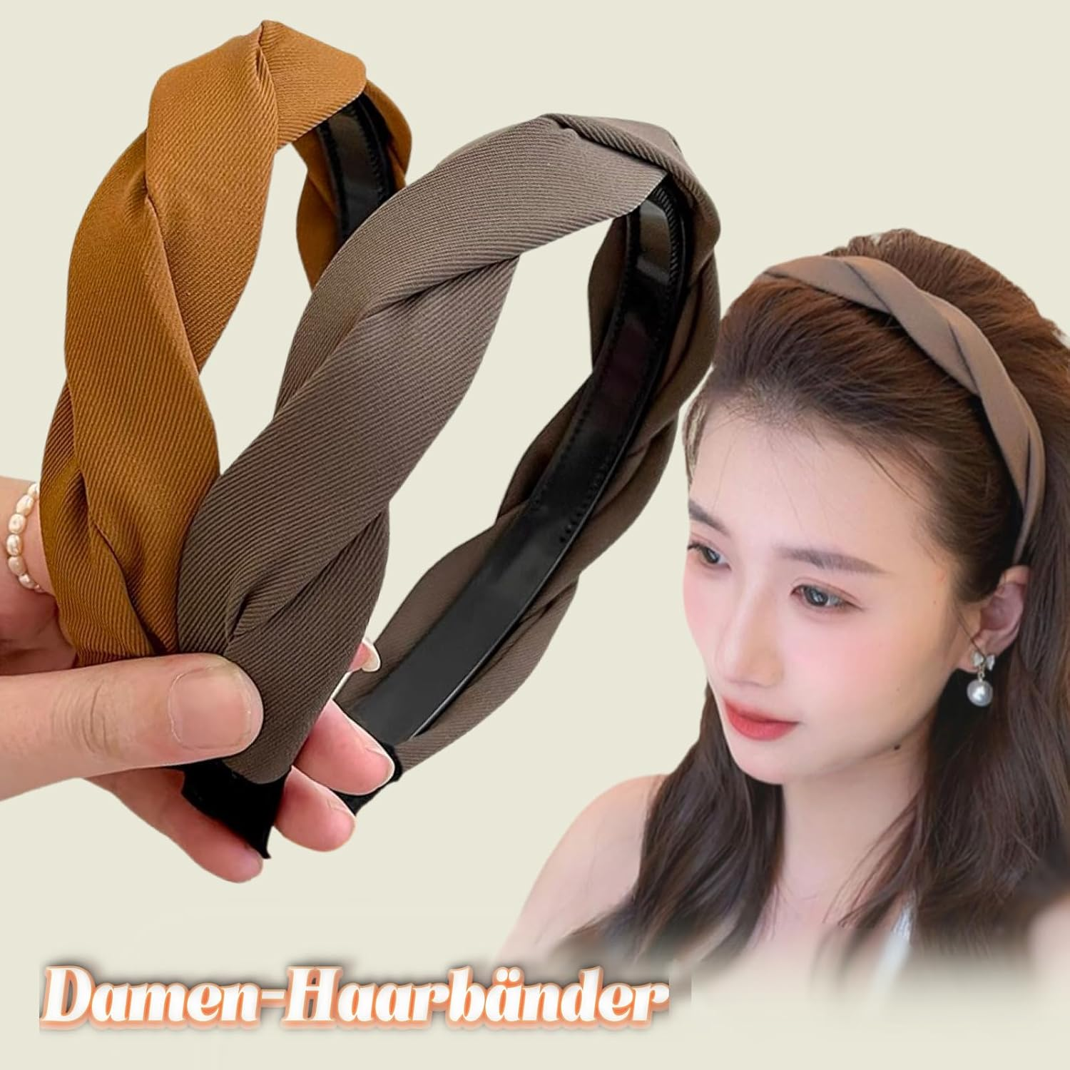 Ypkia Pack of 3 Women'S Braided Headbands, Wide Hair Bands with Teeth, Knotted Fabric Headbands, Hair Accessories for Women and Girls image number 4