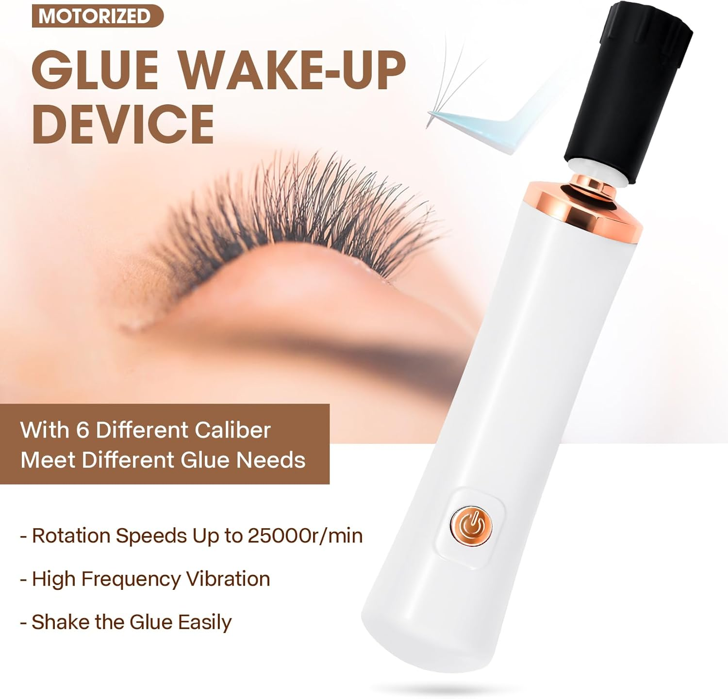 BUCICE Glue Shaker for Eyelash Extensions, Electric Nail Lacquer Shaker, Electric Shaker Time Saving Handsfree Tool Glue Nails Polish image number 4