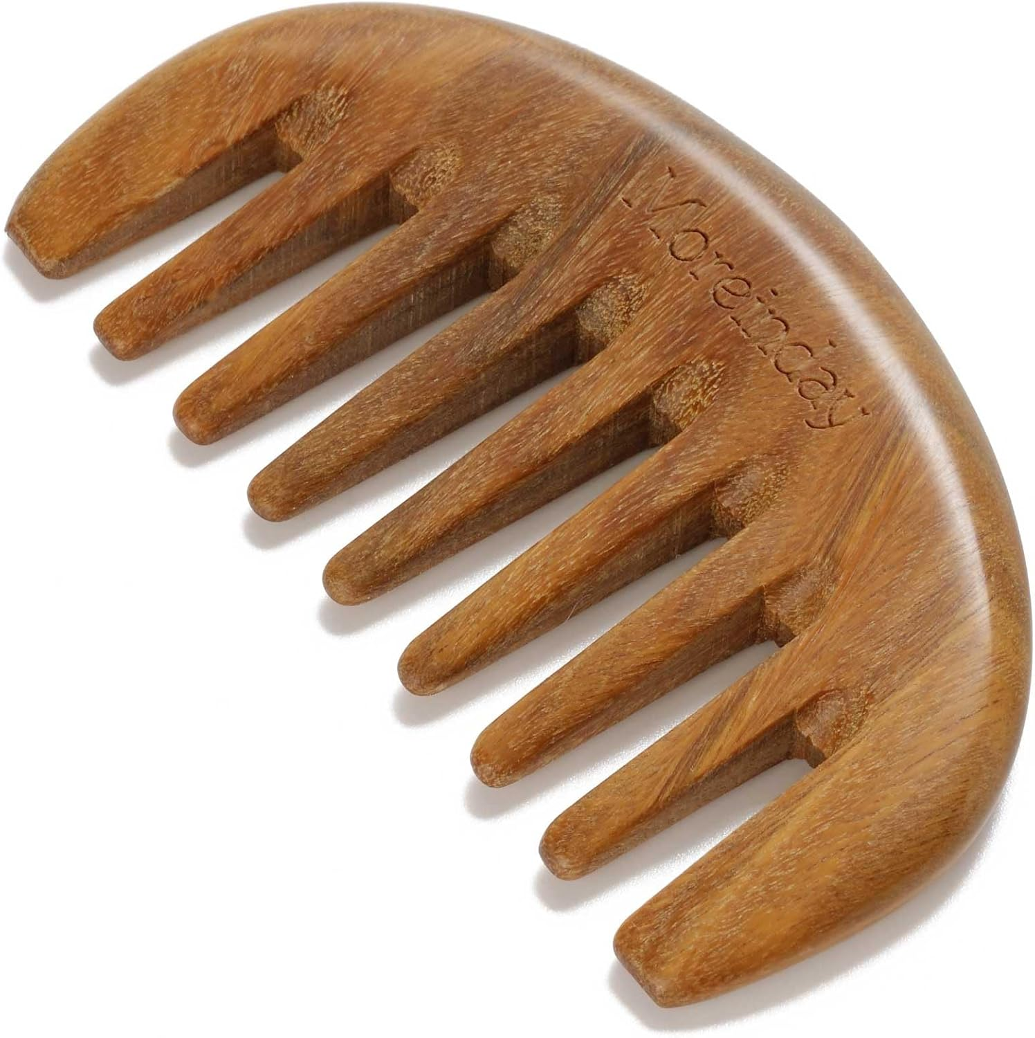 The Moreinday Wide Tooth Wooden Scalp Detangling Hair Comb for Women and Men - Green Sandalwood
