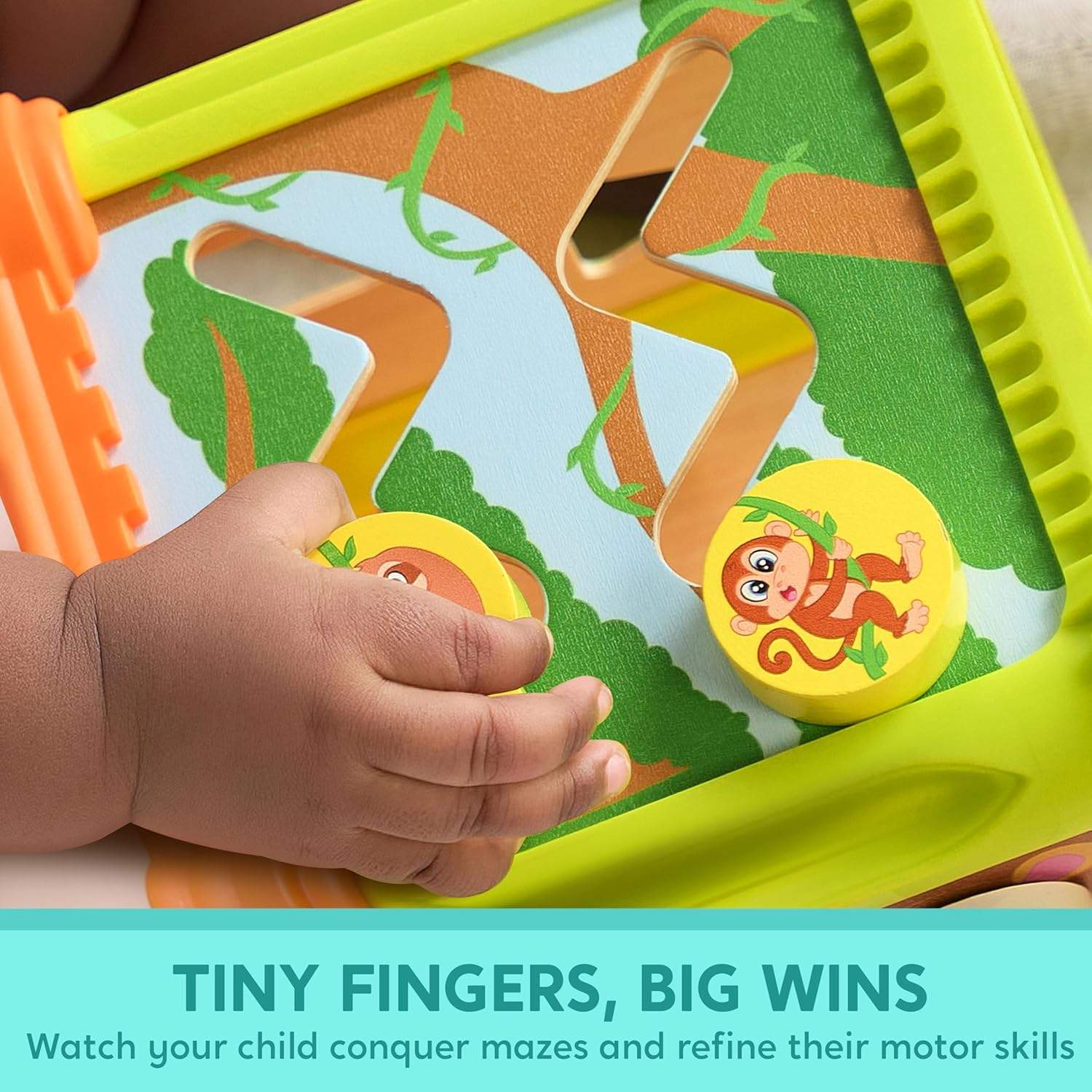 SYNCFUN Baby Toys, Toddler Educational Learning Gift, Montessori Toys for 1 Year Old, Wooden Activity Cube with Music for Boys and Girls, Birthday Present