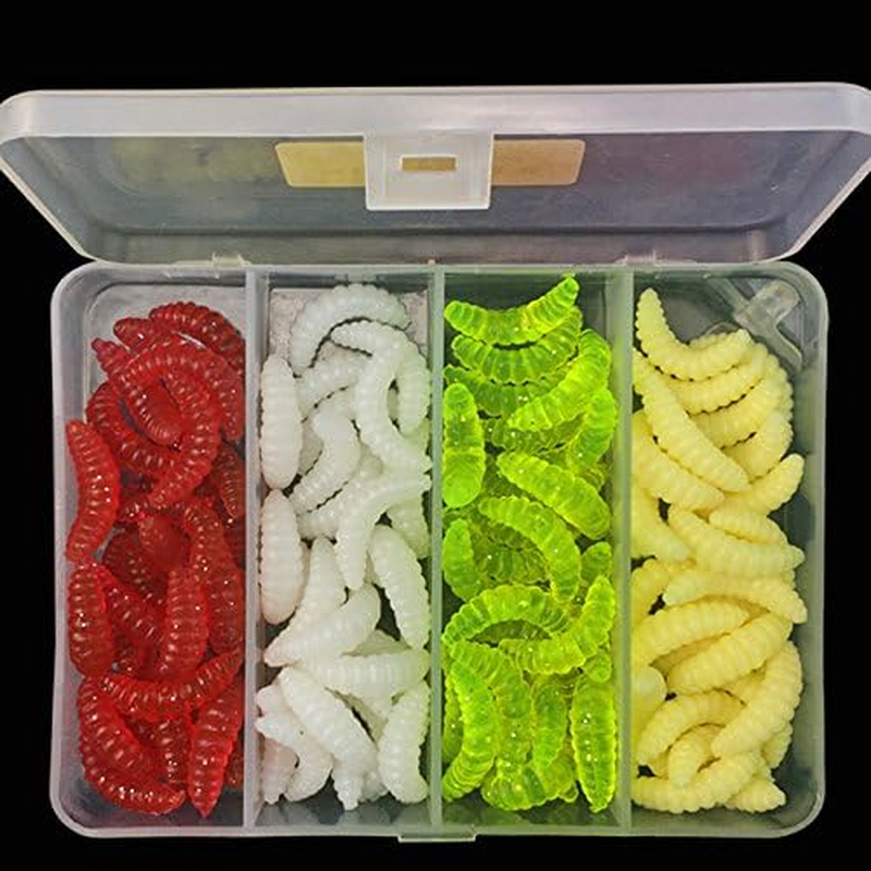 Origlam 100Pcs Fresh Water Fishing Bait, Soft Plastic Worms, Bass Fishing Worms, Soft Bait Shad Fishing Lures, Worm Baits image number 3