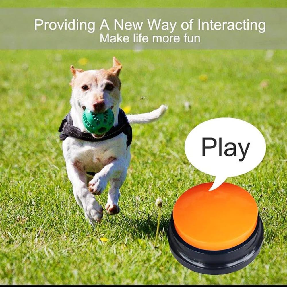 Sunblue 8 Color Voice Recording Dog Buttons for Communication, 30 Sec Record & Playback Pet Training Buzzer - 8-Pack for Home, Office, Study, Funny Gifts image number 2